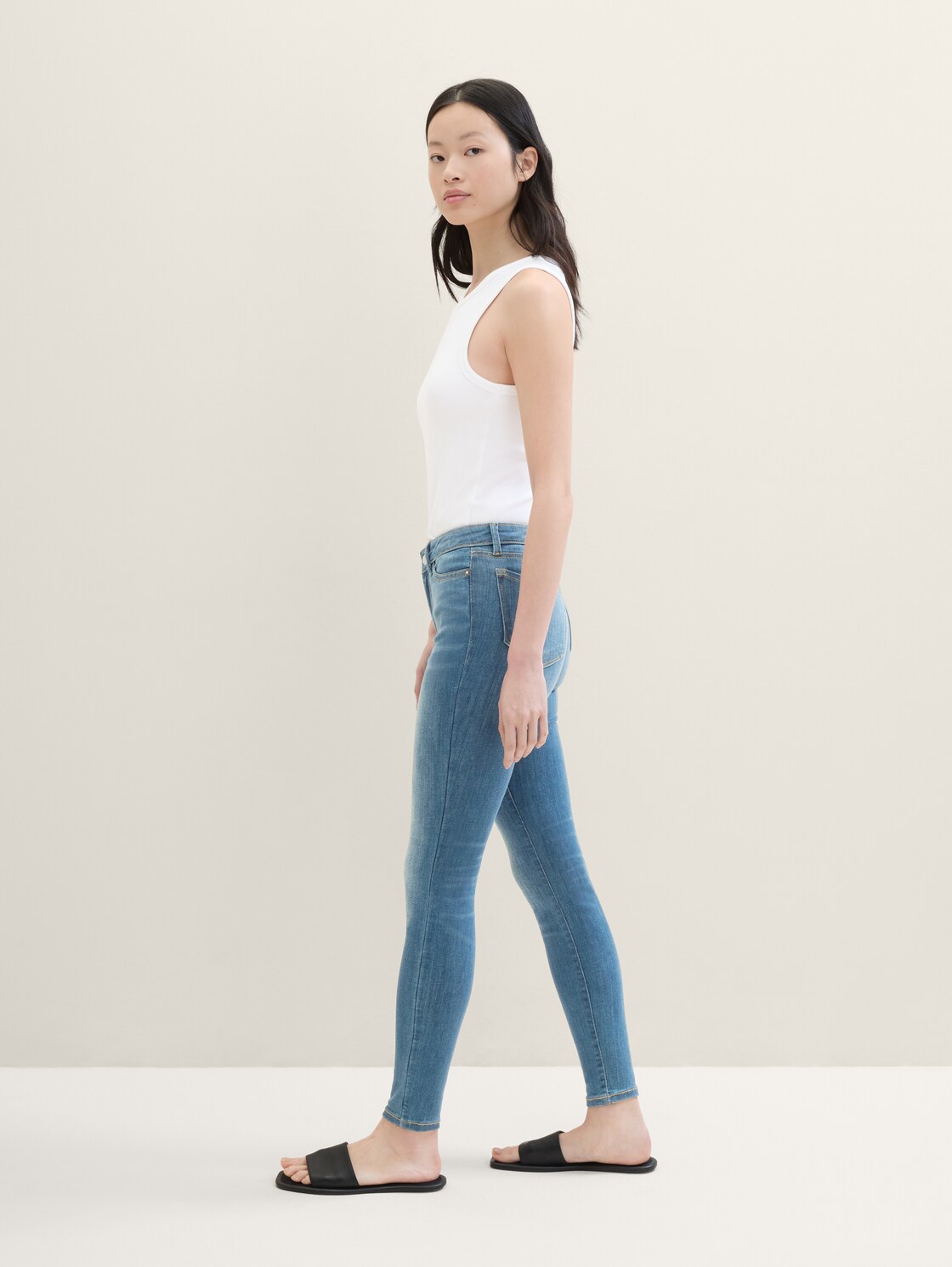 TTNELA EXTRA SKINNY Jeans mit Superstretch - Used Light Stone Blue Denim