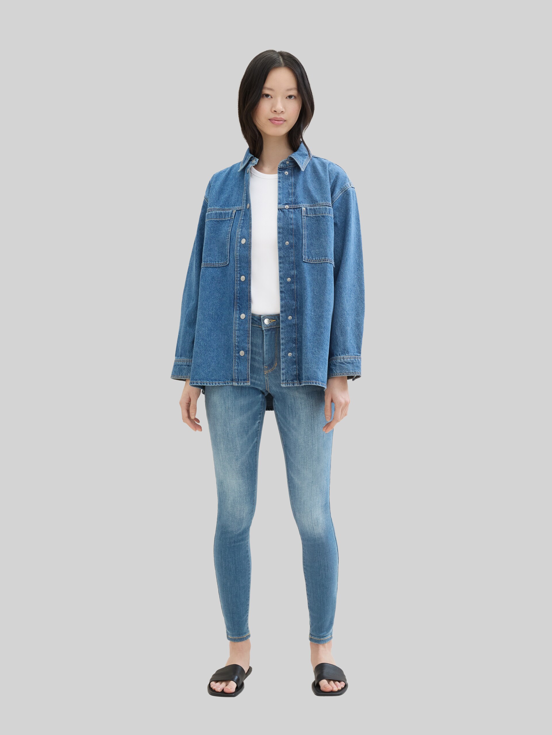 3 Sizes in 1 - TTNELA Jeans Extra Skinny - Used Light Stone Blue Denim