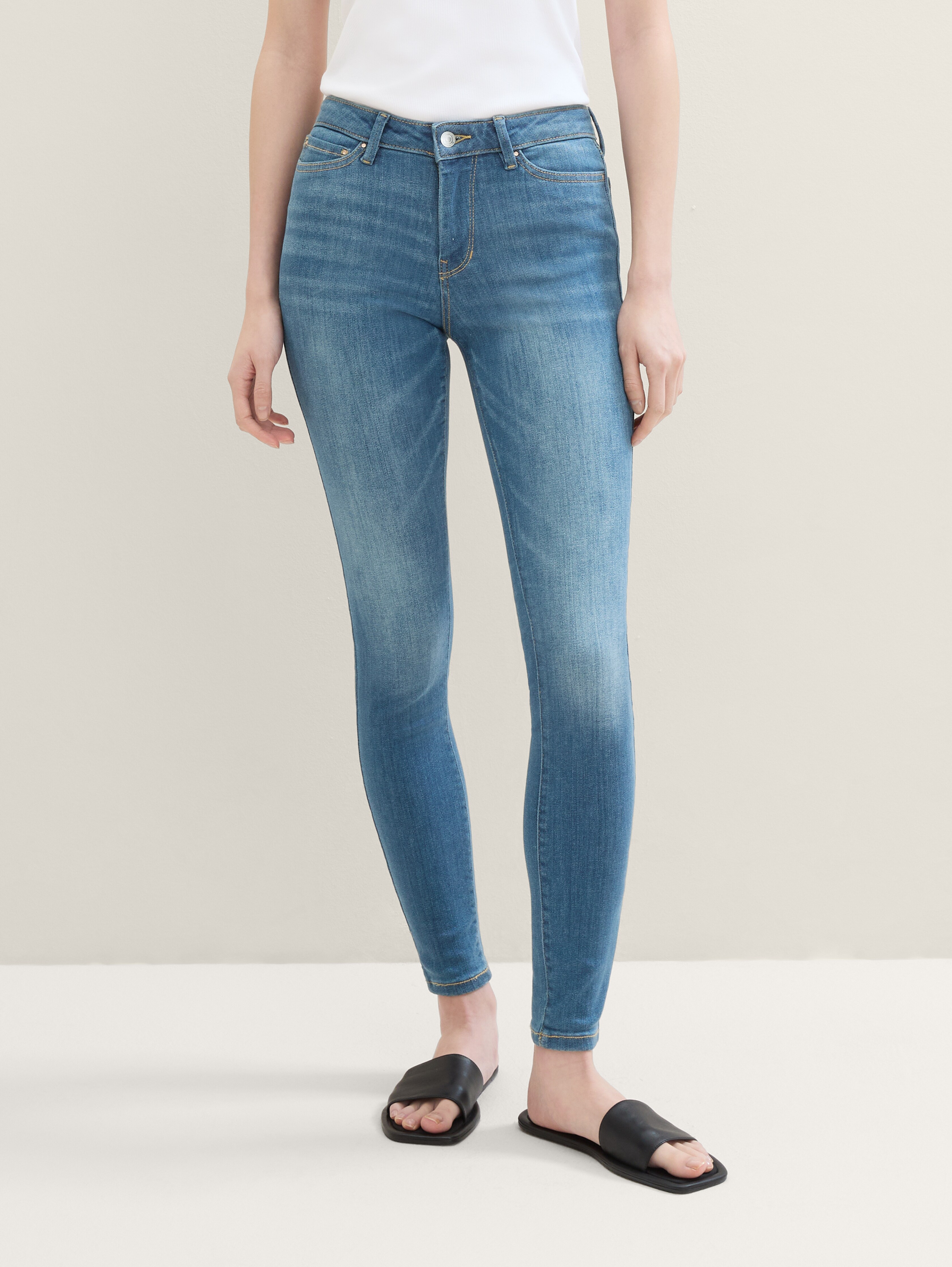TTNELA EXTRA SKINNY Jeans mit Superstretch von Denim Female, Used Light Stone Blue Denim