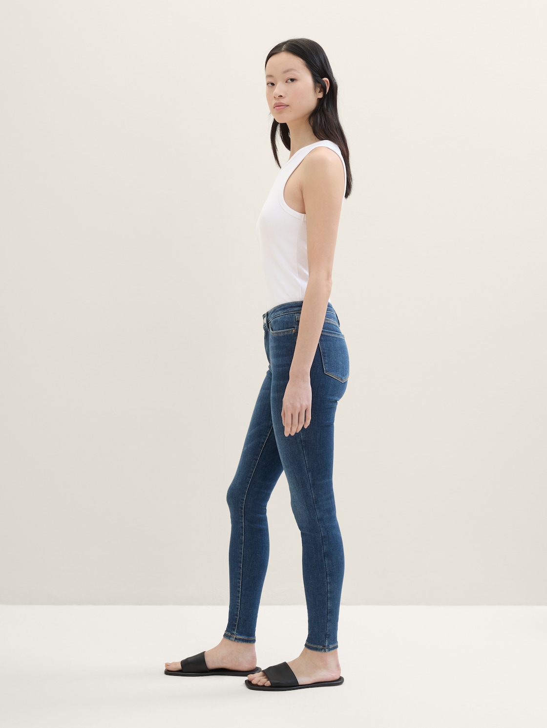 TTNELA EXTRA SKINNY Jeans mit Superstretch - Used Mid Stone Blue Denim