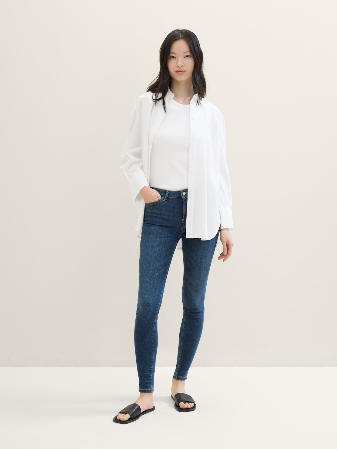 TTNELA EXTRA SKINNY Jeans mit Superstretch - Used Mid Stone Blue Denim