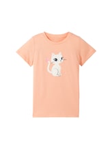 Selected, T-shirt with a print by Tom Tailor, orange