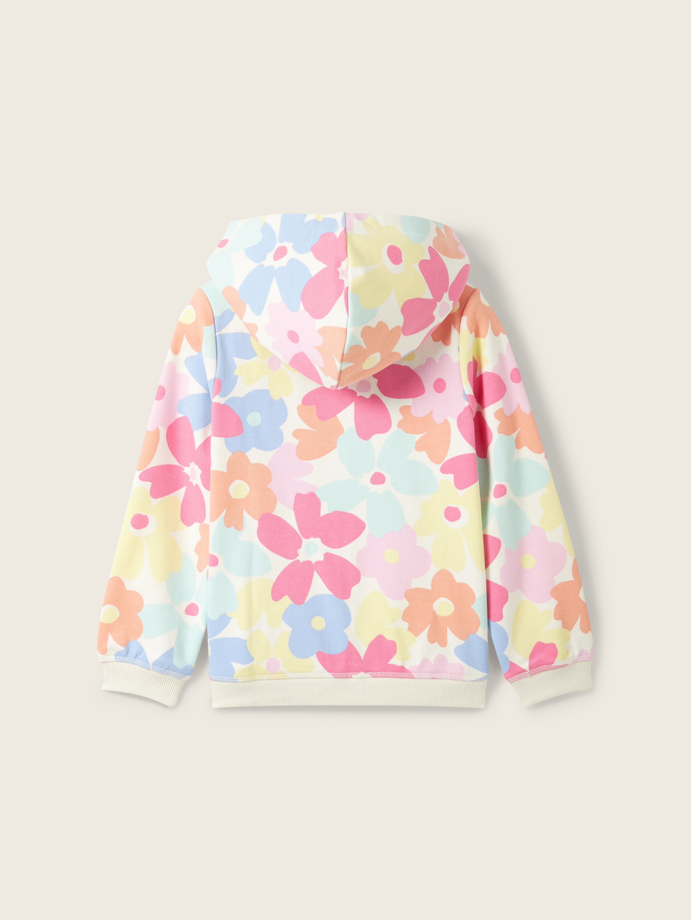 Sweatjacke mit Bio-Baumwolle - very big multicolor flower