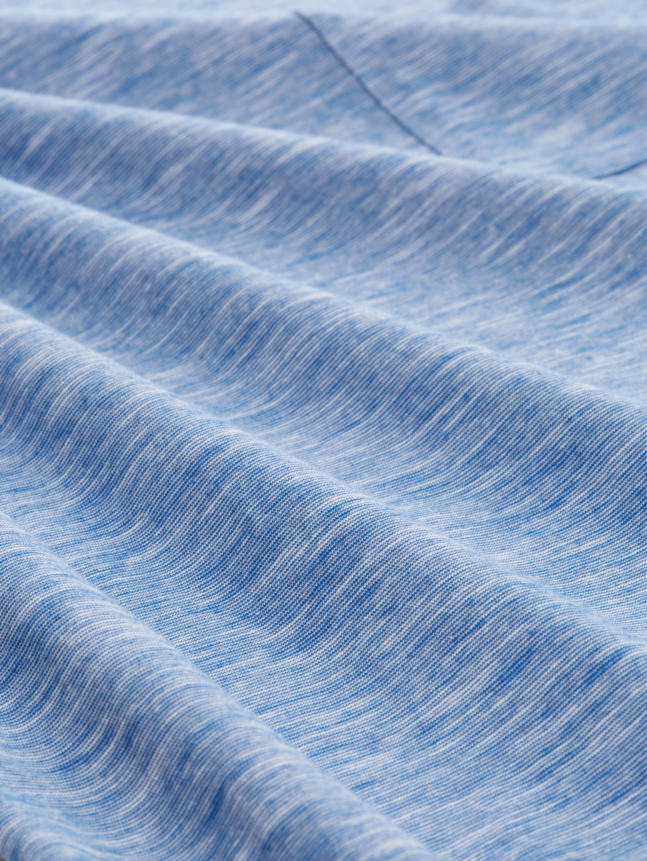 T-shirt aspect chiné - sure blue finestripe - Vue de la matière