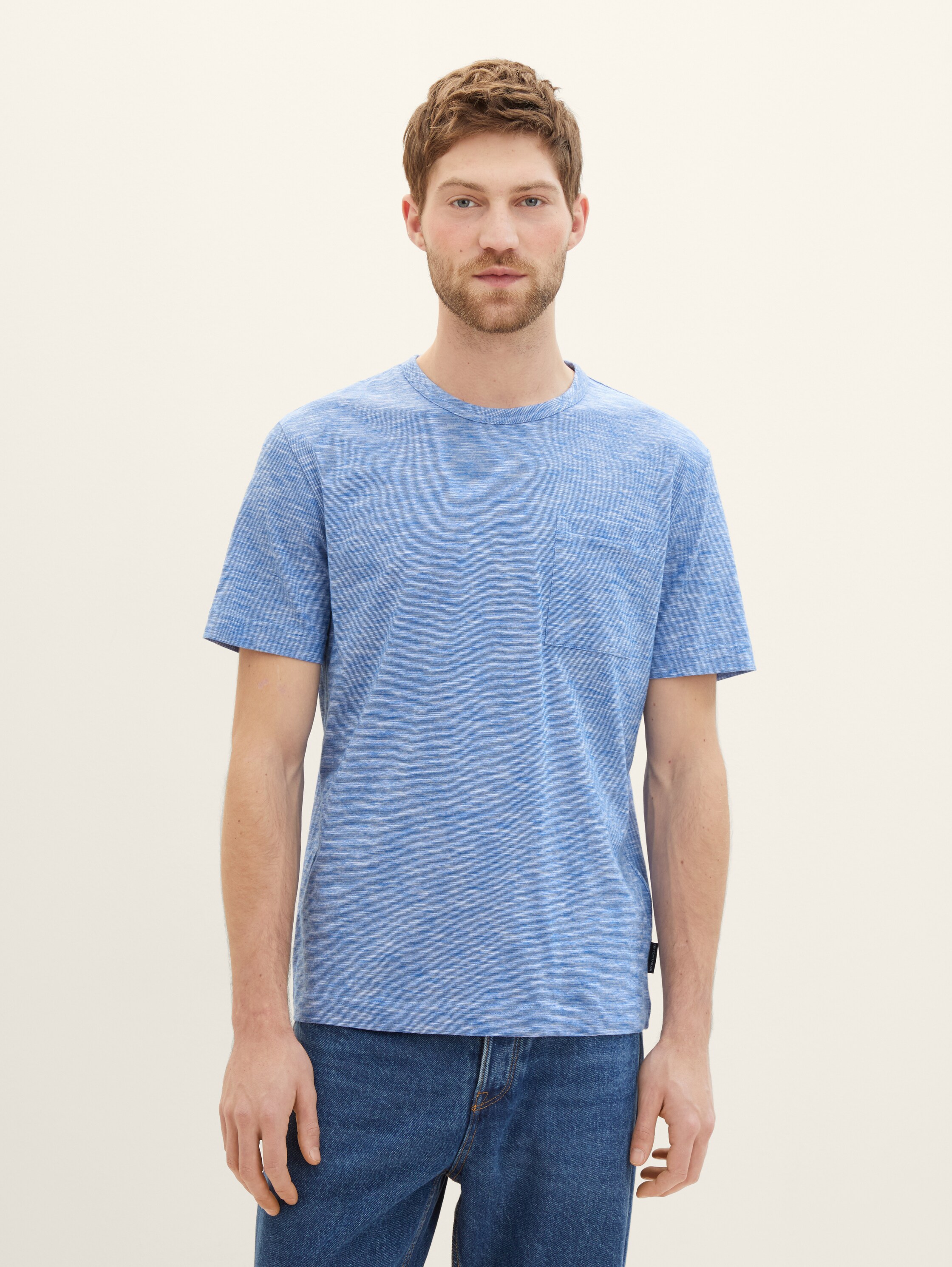 T-shirt aspect chiné - sure blue finestripe