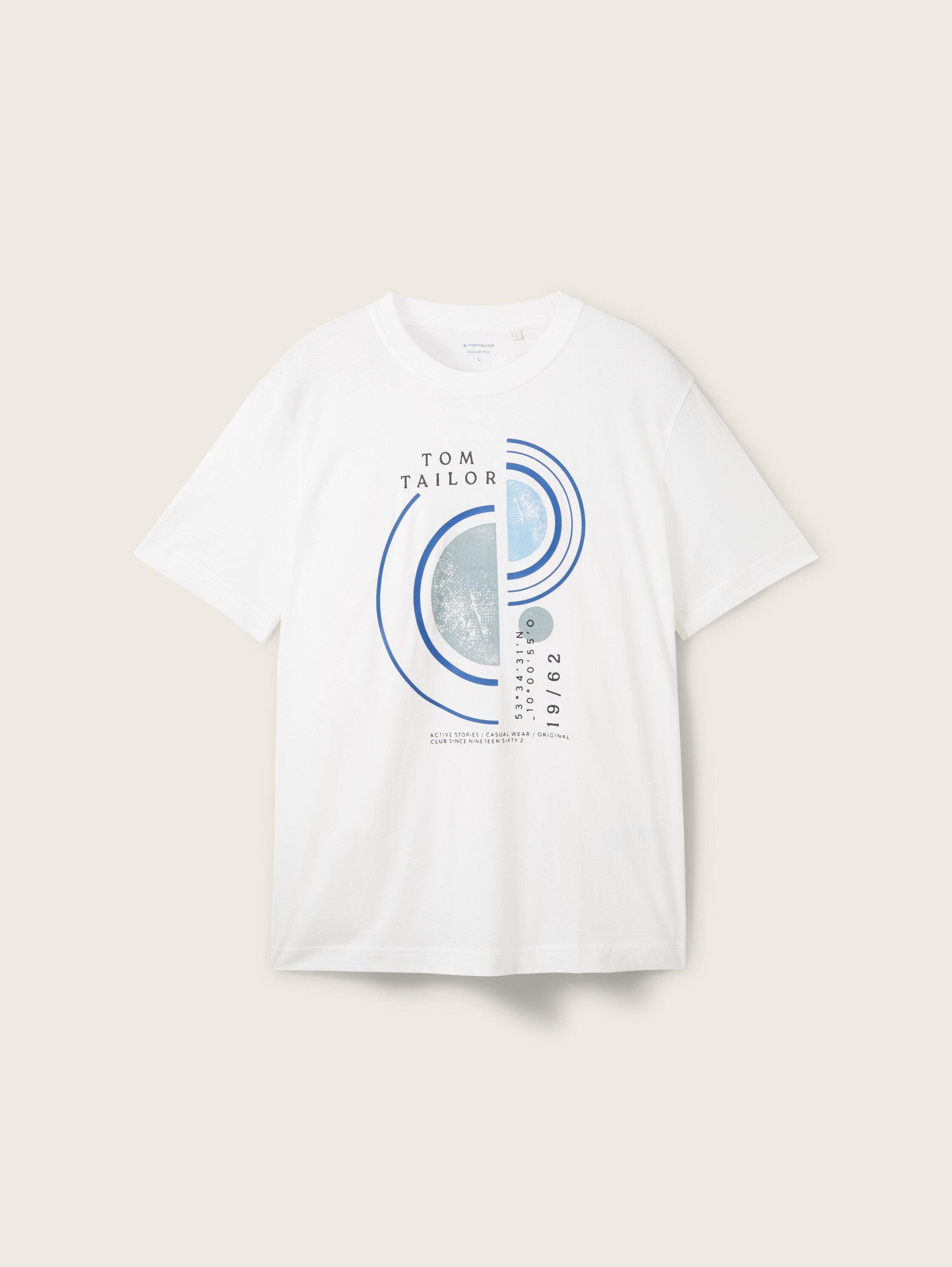 T-Shirt mit Print - White - Vorder-Produkt-Ansicht