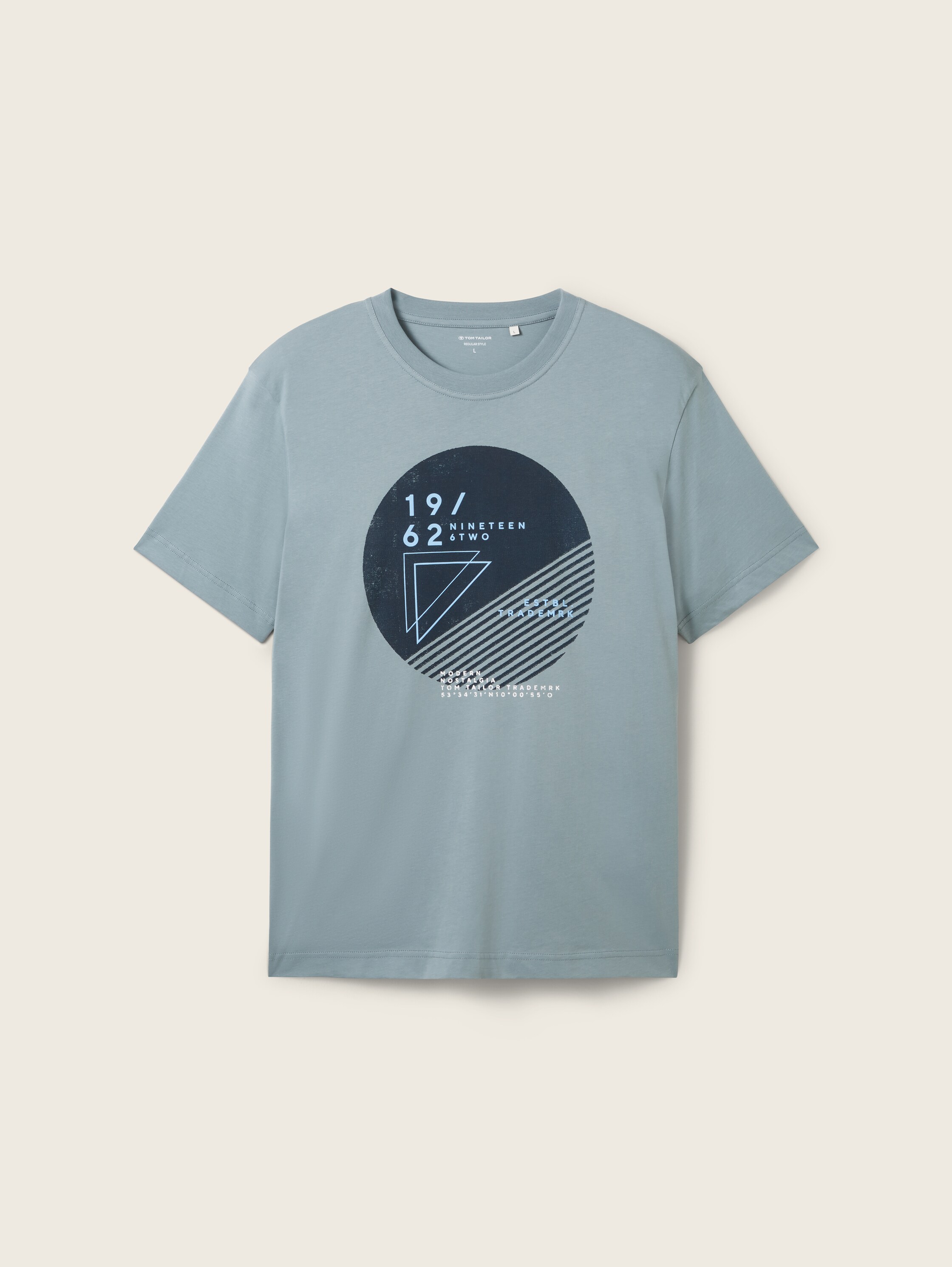 T-Shirt mit Print - grey mint - Vorder-Produkt-Ansicht