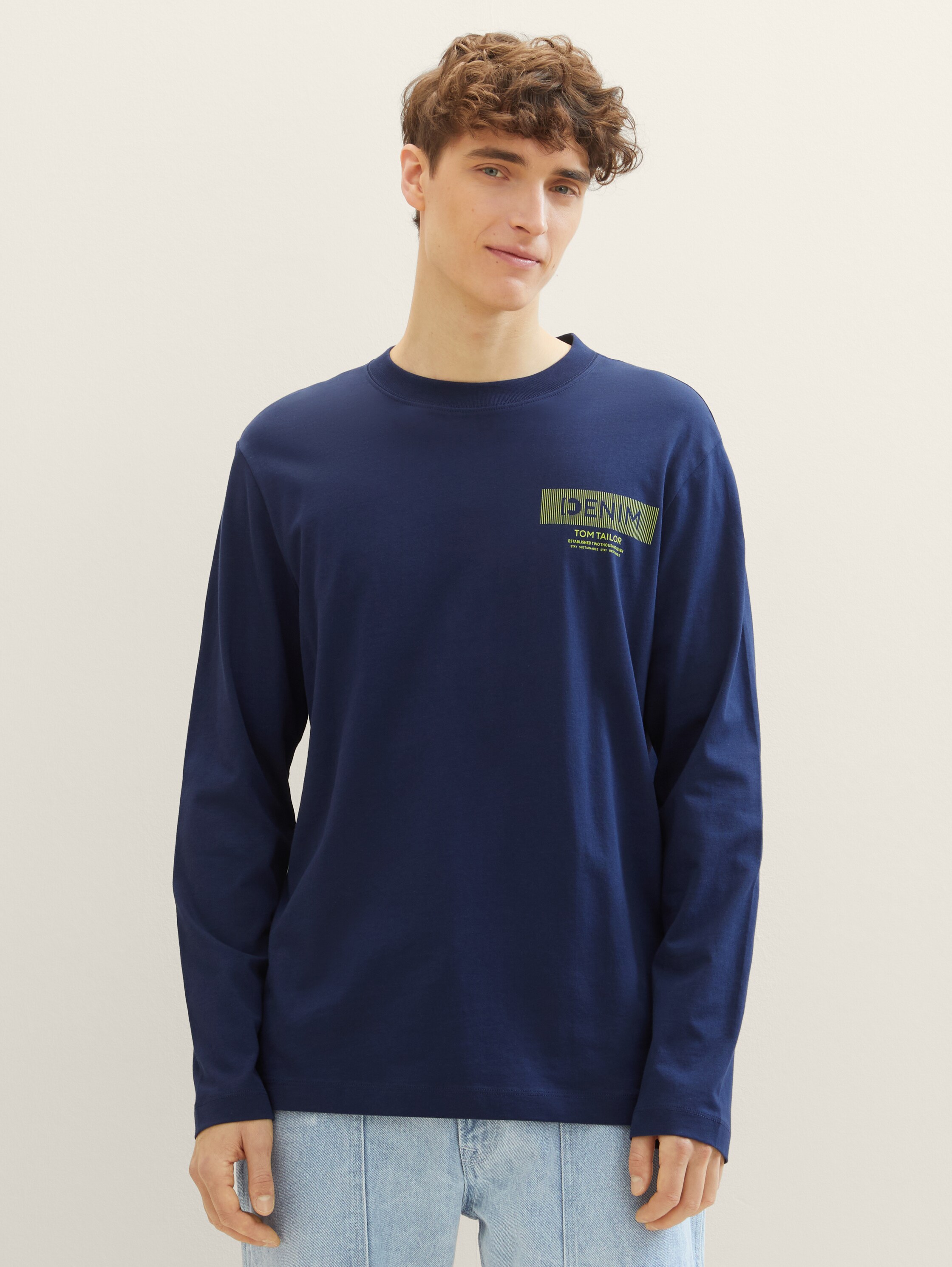 Langarmshirt mit Logo Print - 3