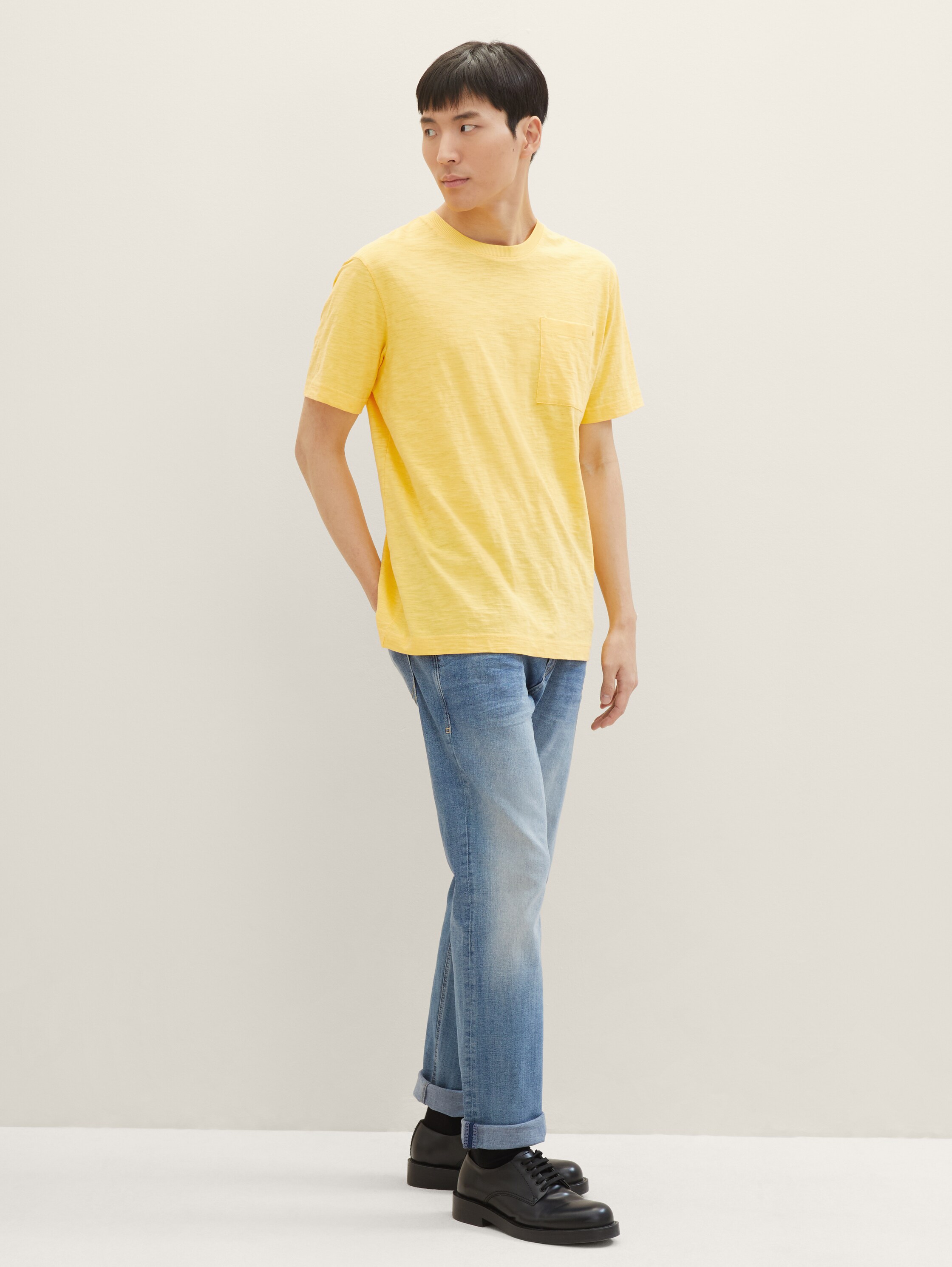 Basic T-Shirt in Melange Optik - 2