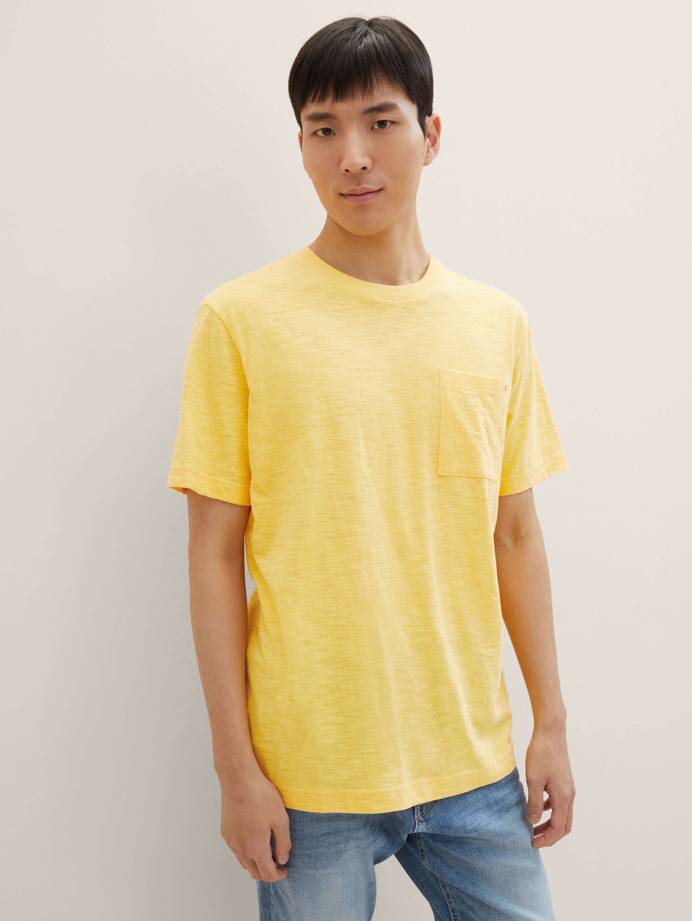 Basic T-Shirt in Melange Optik - 1