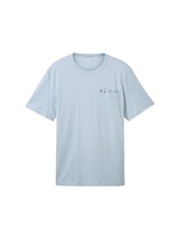 Ausgewählt, T-Shirt in Melange Optik von Tom Tailor, blau