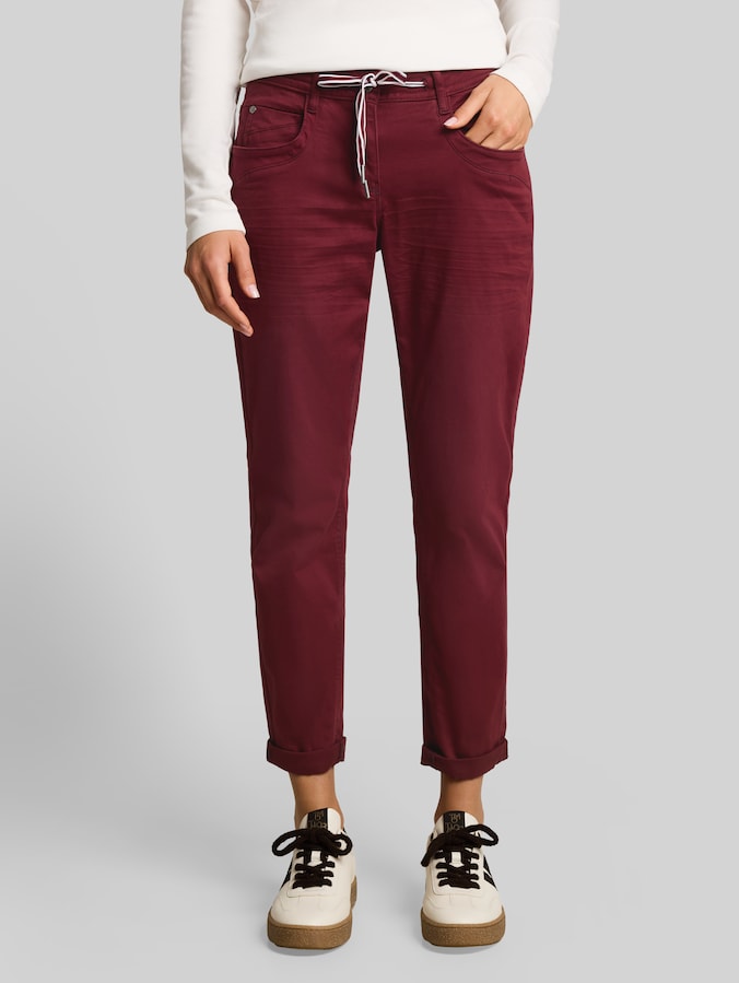 Tapered relaxed-fit trousers by Women, Preppy Plum