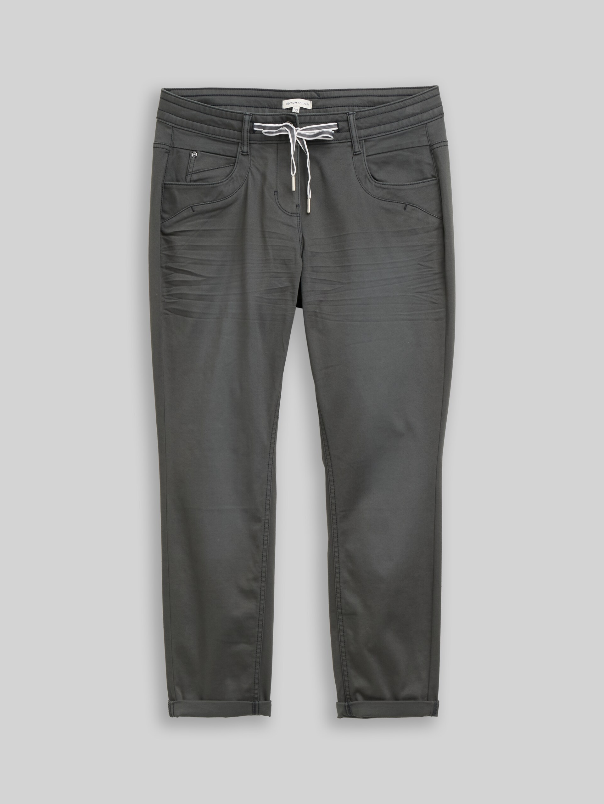 Tapered Relaxed Hose - Darkest Olive - Vorder-Produkt-Ansicht