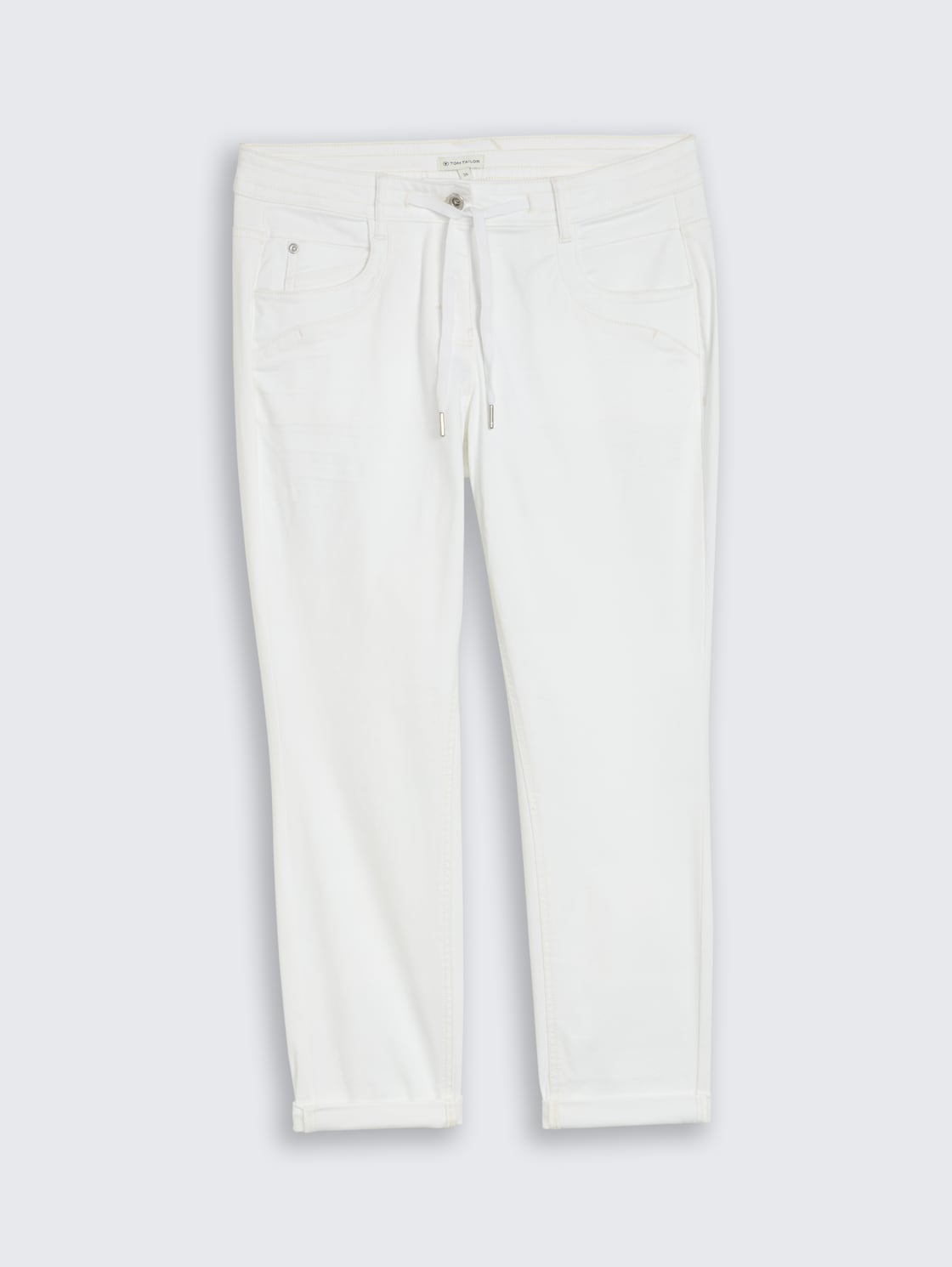 Tapered Relaxed Hose - White - Vorder-Produkt-Ansicht