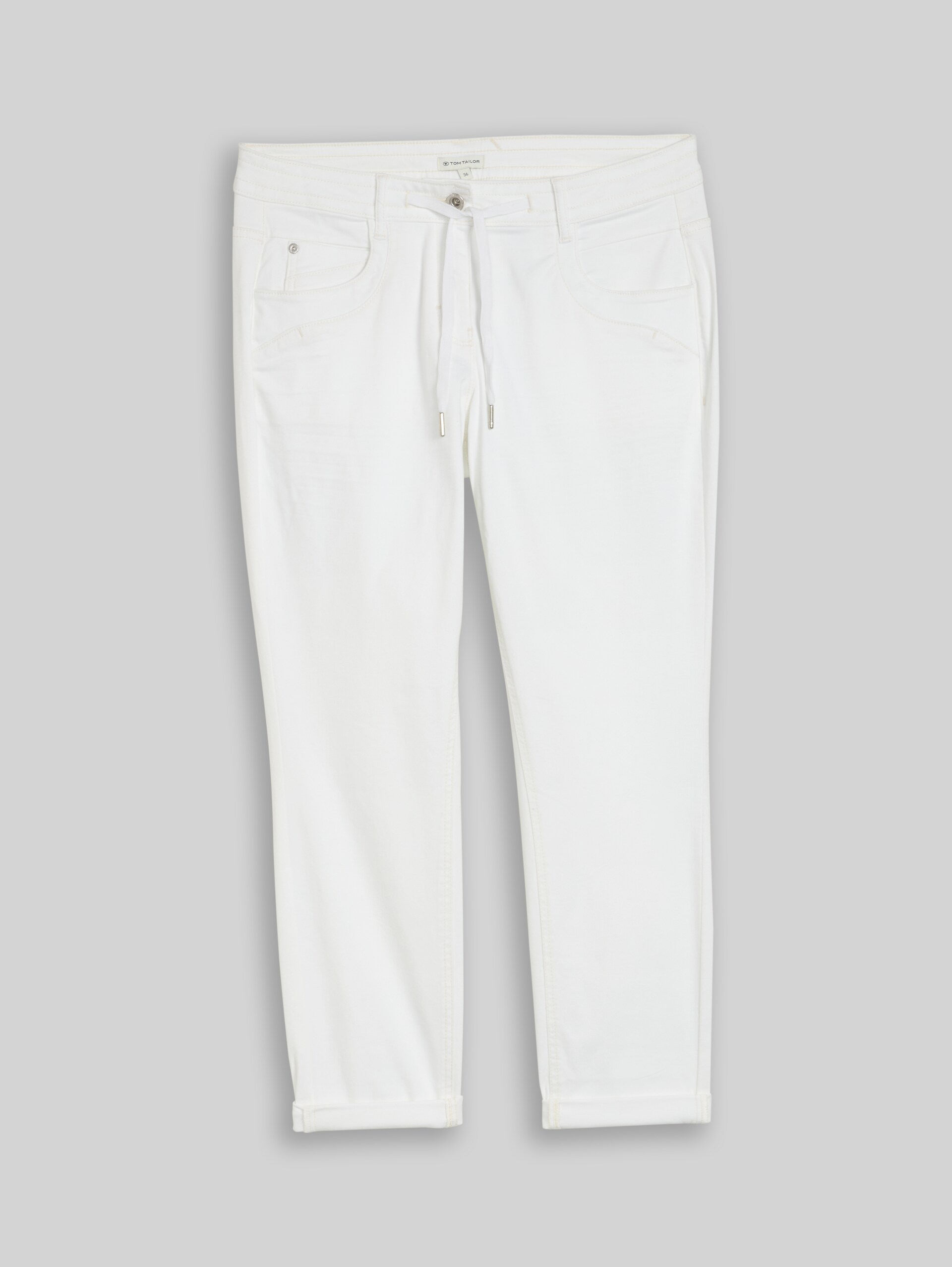 Tapered relaxed trousers - White - Front product view