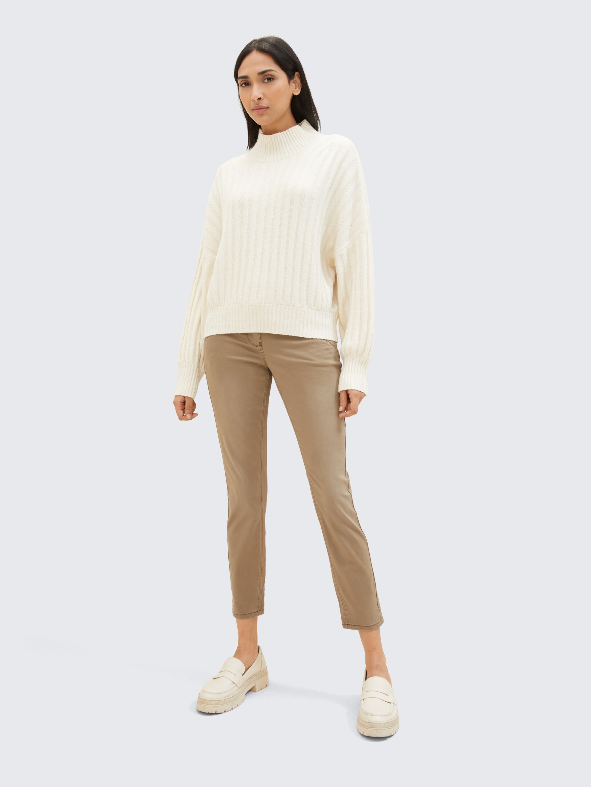 Tapered Relaxed Hose - dark sepia - Model-Vorderansicht