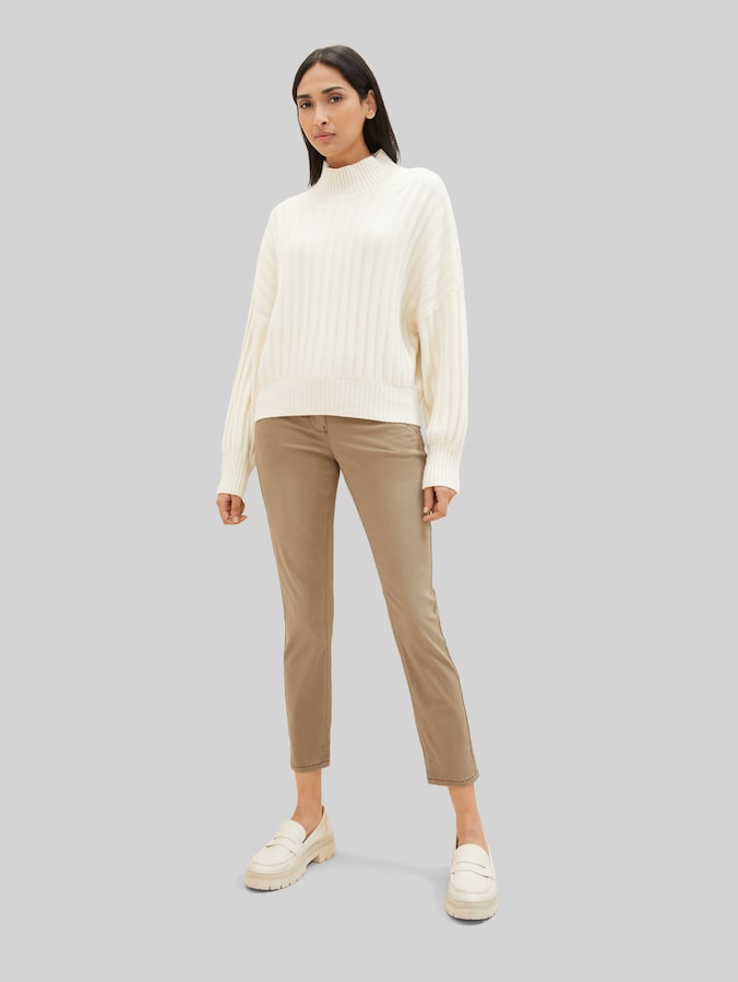 Pantalon fuselé décontracté par Women, dark sepia