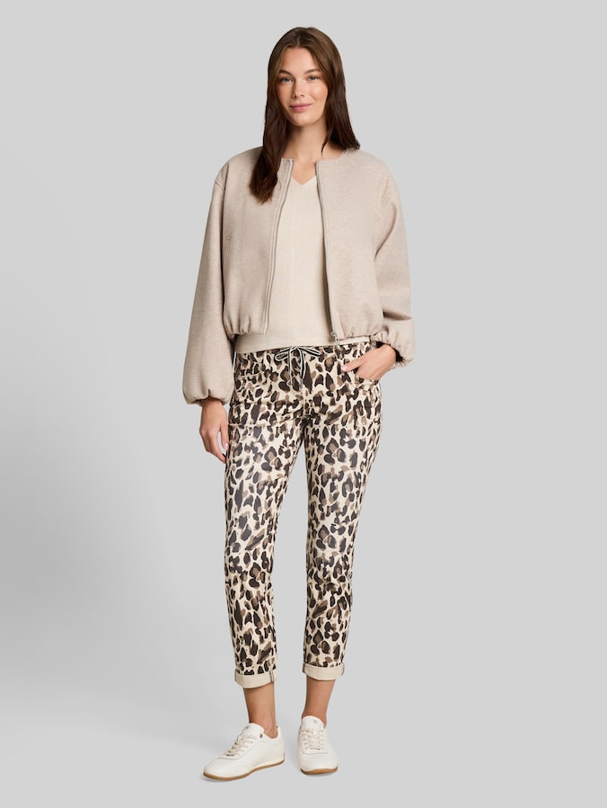 Tapered Relaxed Hose von Women, brown beige leo print