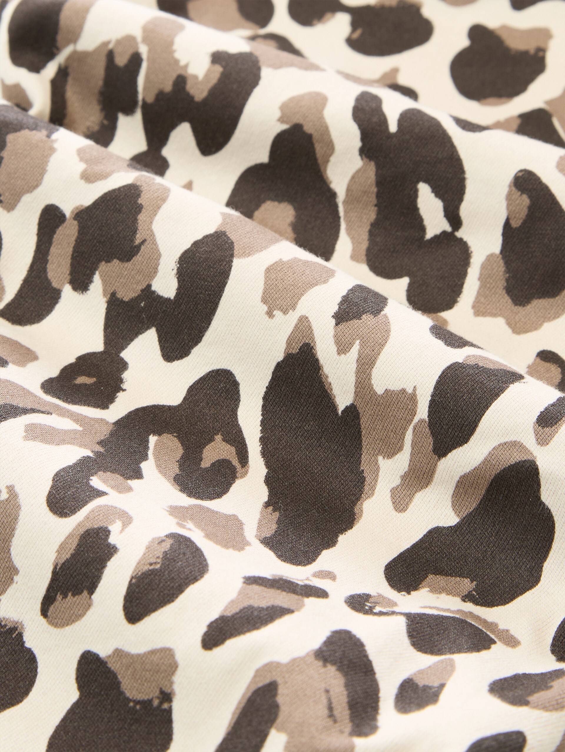 Tapered Relaxed Hose - brown beige leo print - Material-Ansicht
