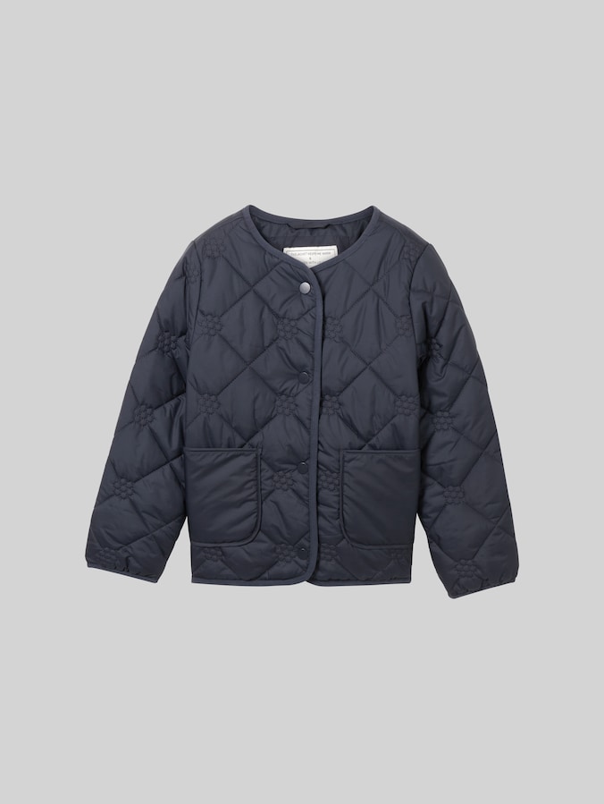 Veste matelassée comportant du polyester recyclé par Mini Girls, sky captain blue
