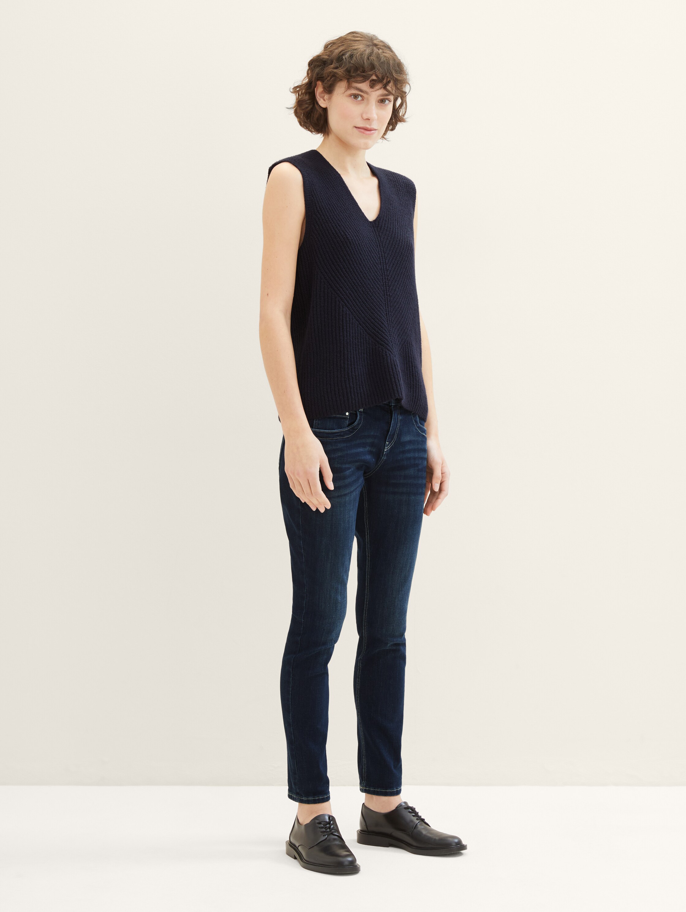 TTTAPERED jeans met gerecycled katoen - Rinsed Blue Denim