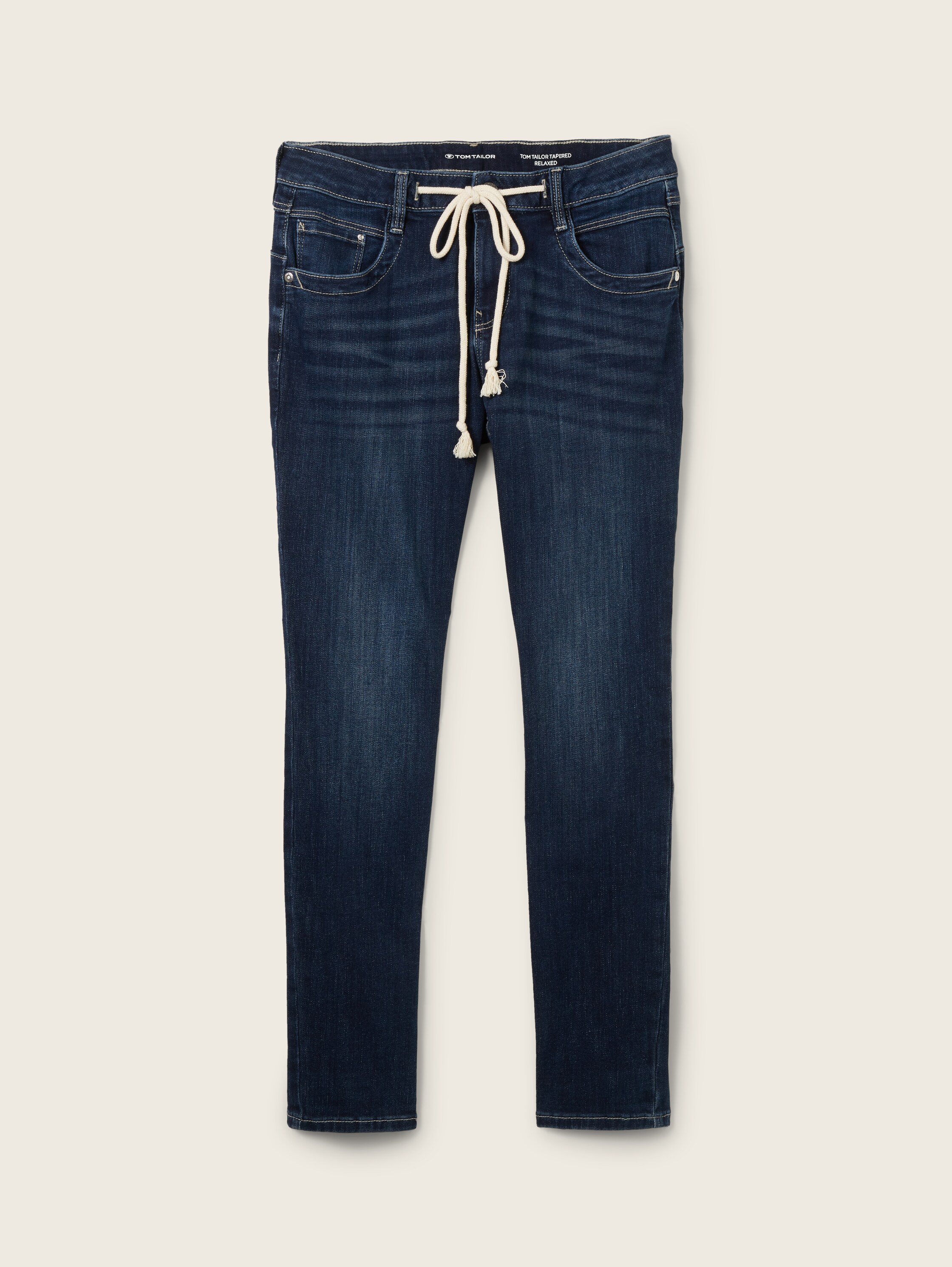 TTTAPERED jeans met gerecycled katoen - Rinsed Blue Denim - Product vooraanzicht