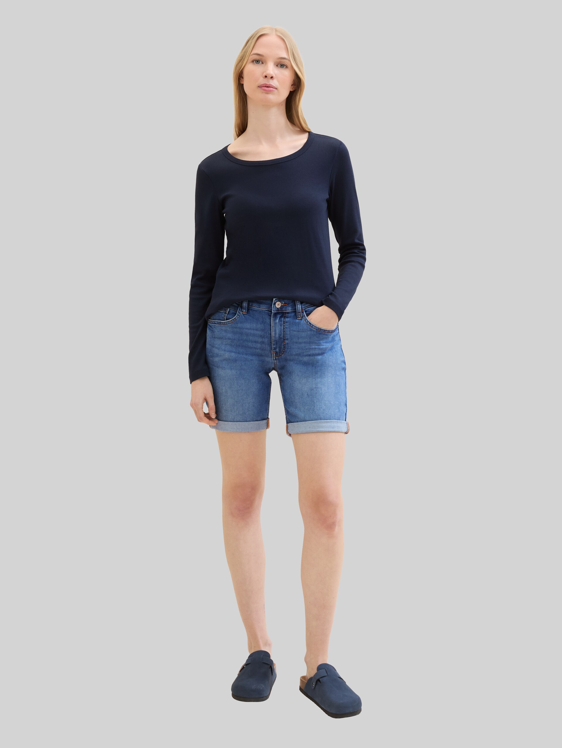 TTALEXA Jeans Bermuda - light stone wash denim