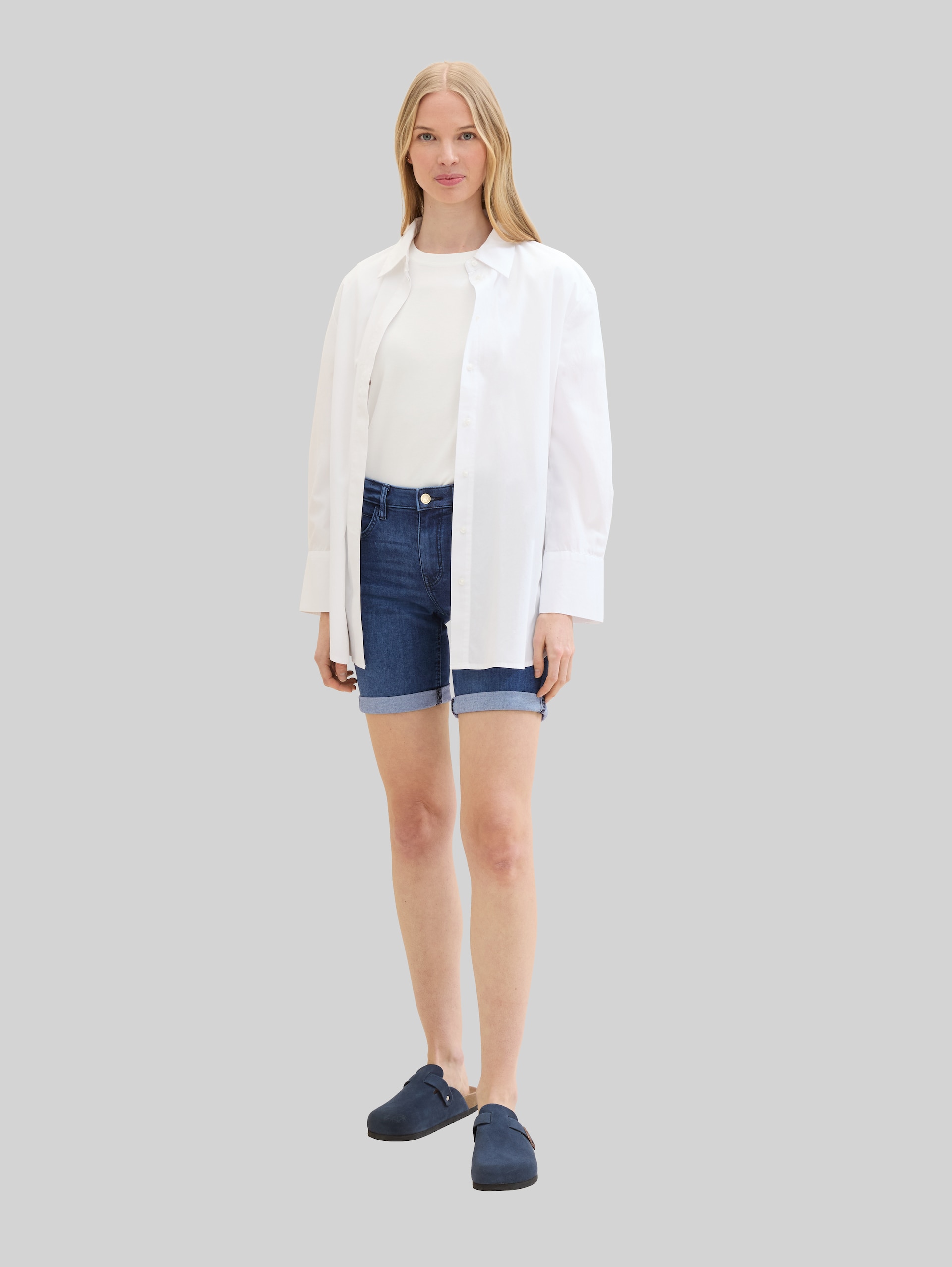 TTALEXA Jeans Bermuda - mid stone wash denim