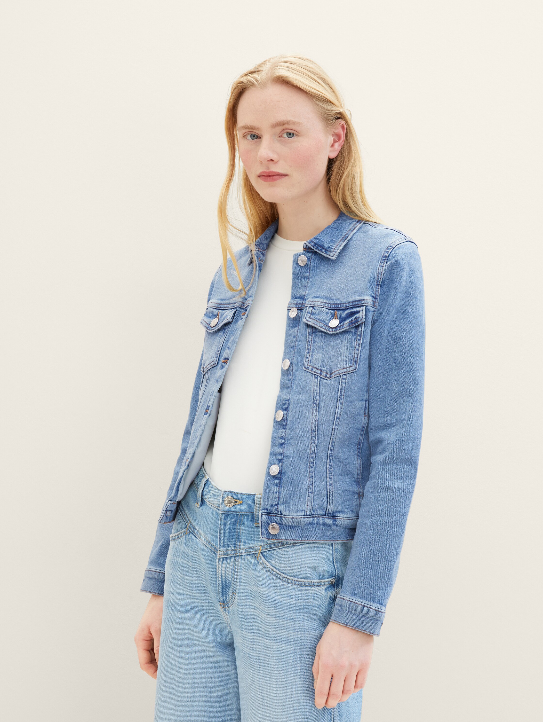 Jeansjacke mit Bio-Baumwolle - 1