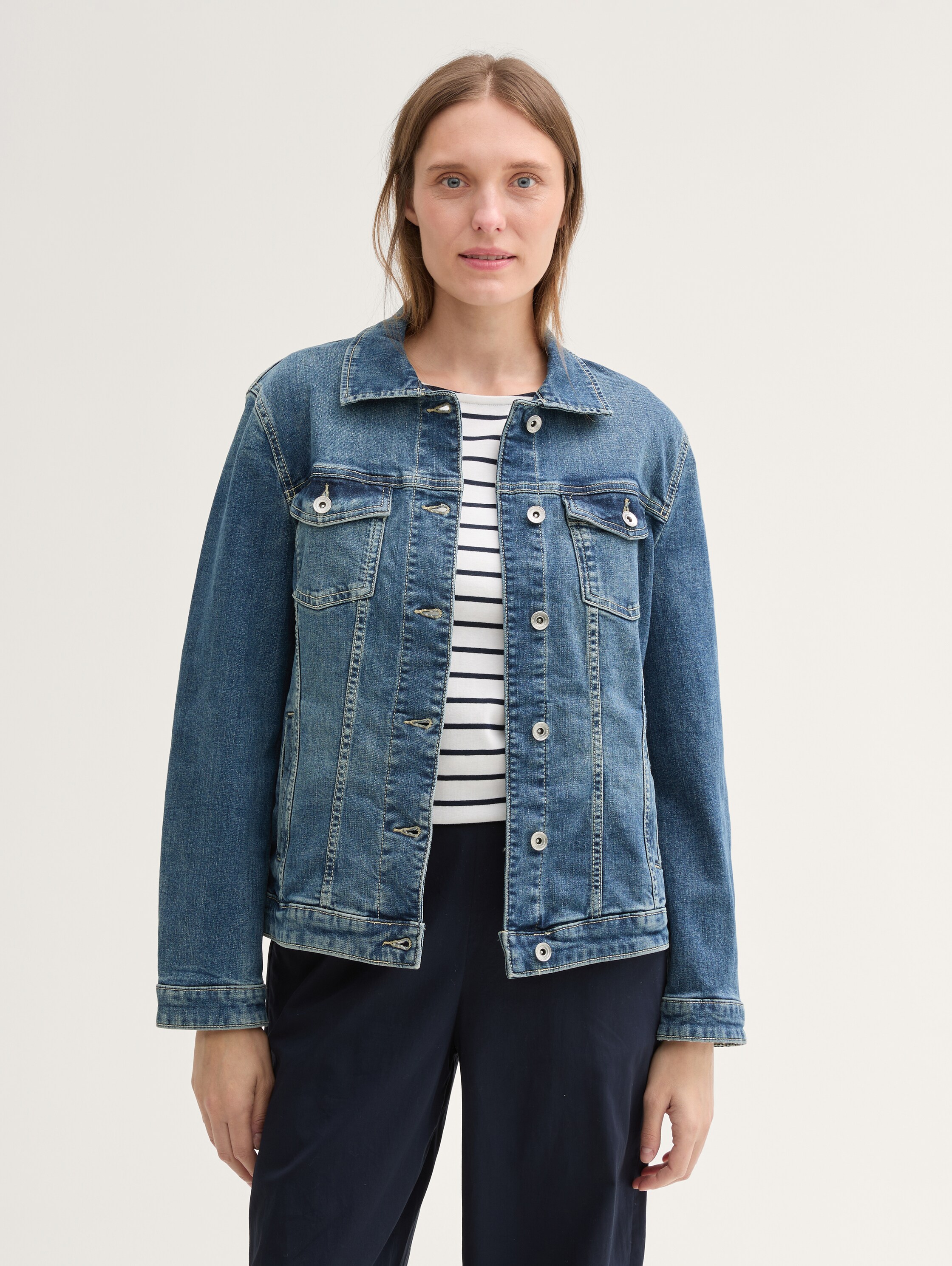 Jeansjacke mit recycelter Baumwolle - 3