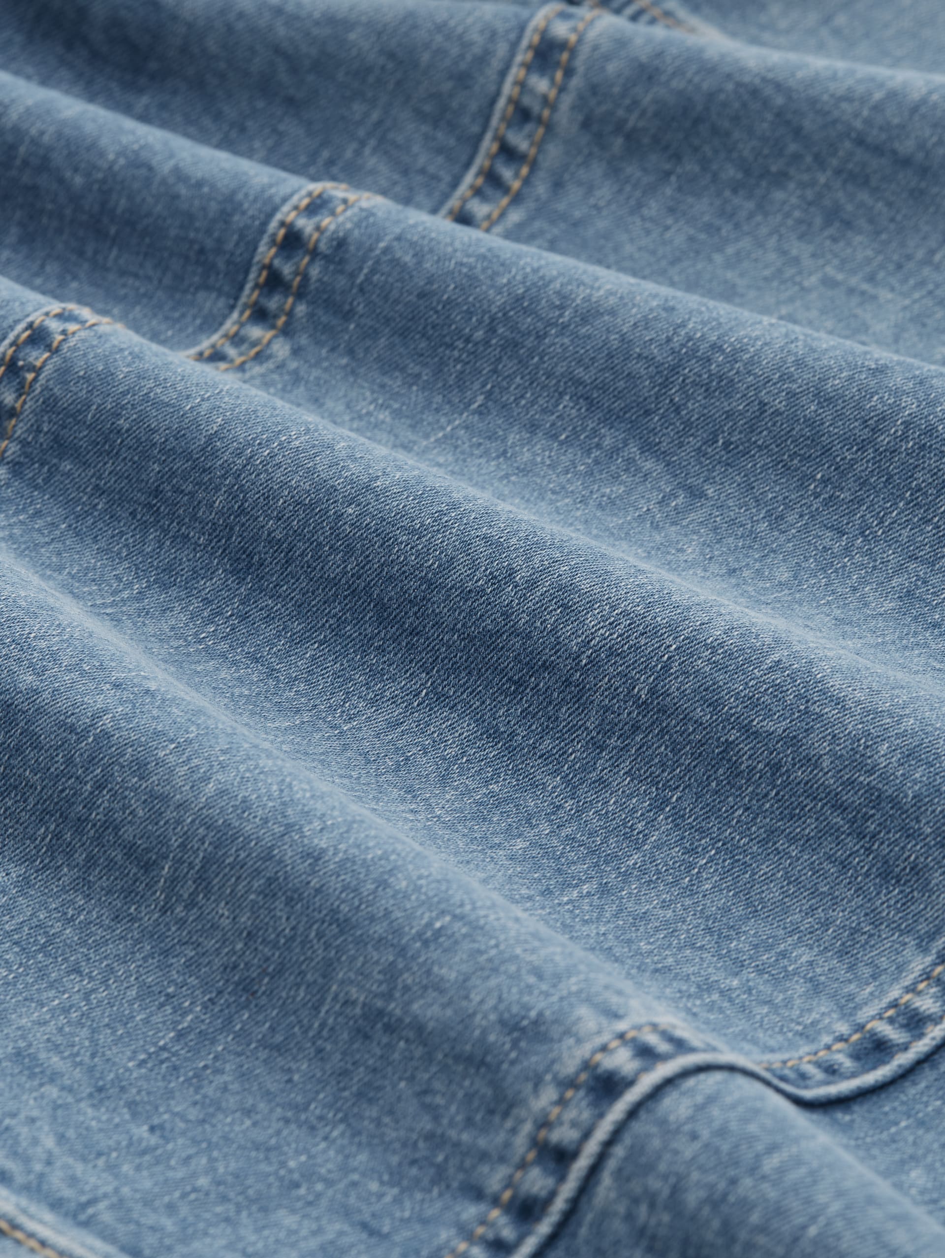Denim jacket with recycled cotton - Light Stone Blue Denim - Product detail view