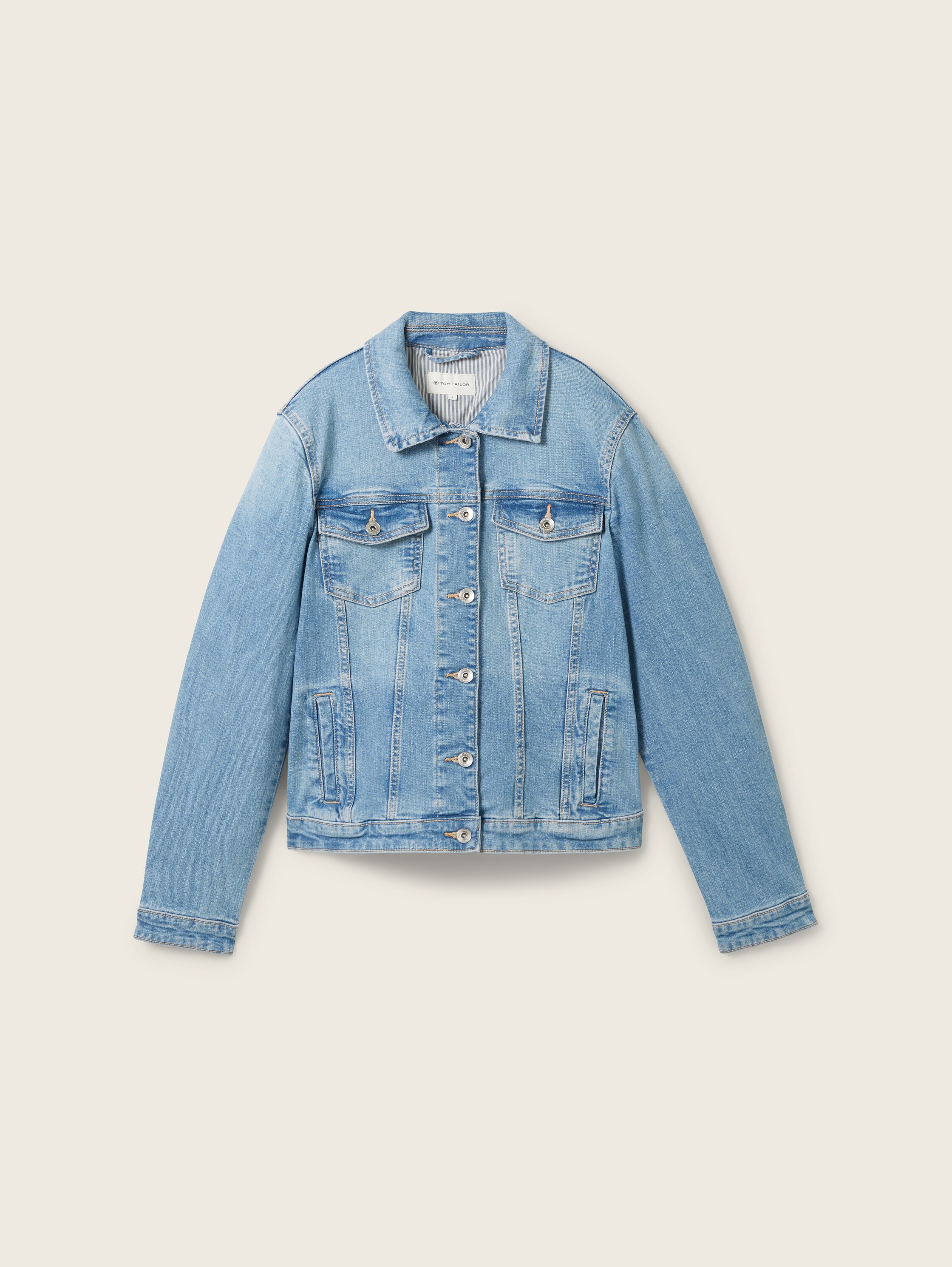 Jeansjacke mit recycelter Baumwolle - blau - 