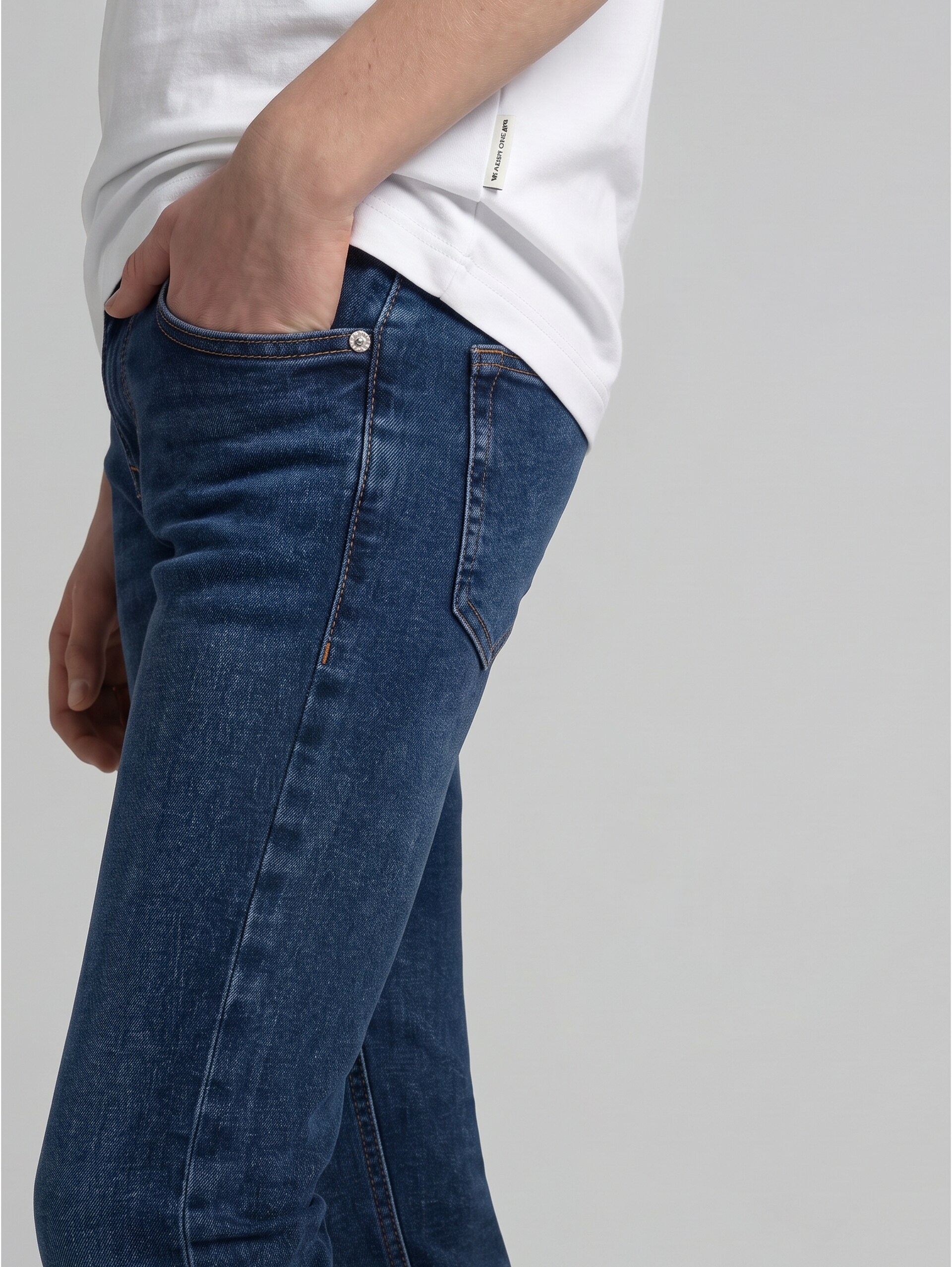Jean RYAN SKINNY - Stone Blue Denim