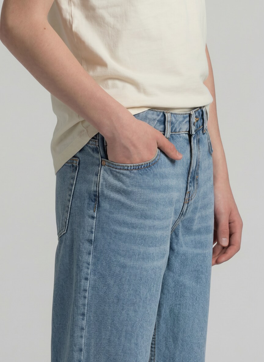 Baggy Jeans - Light Stone Blue Denim