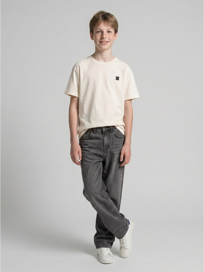 Baggy Jeans von Teen Boys, used mid stone grey denim