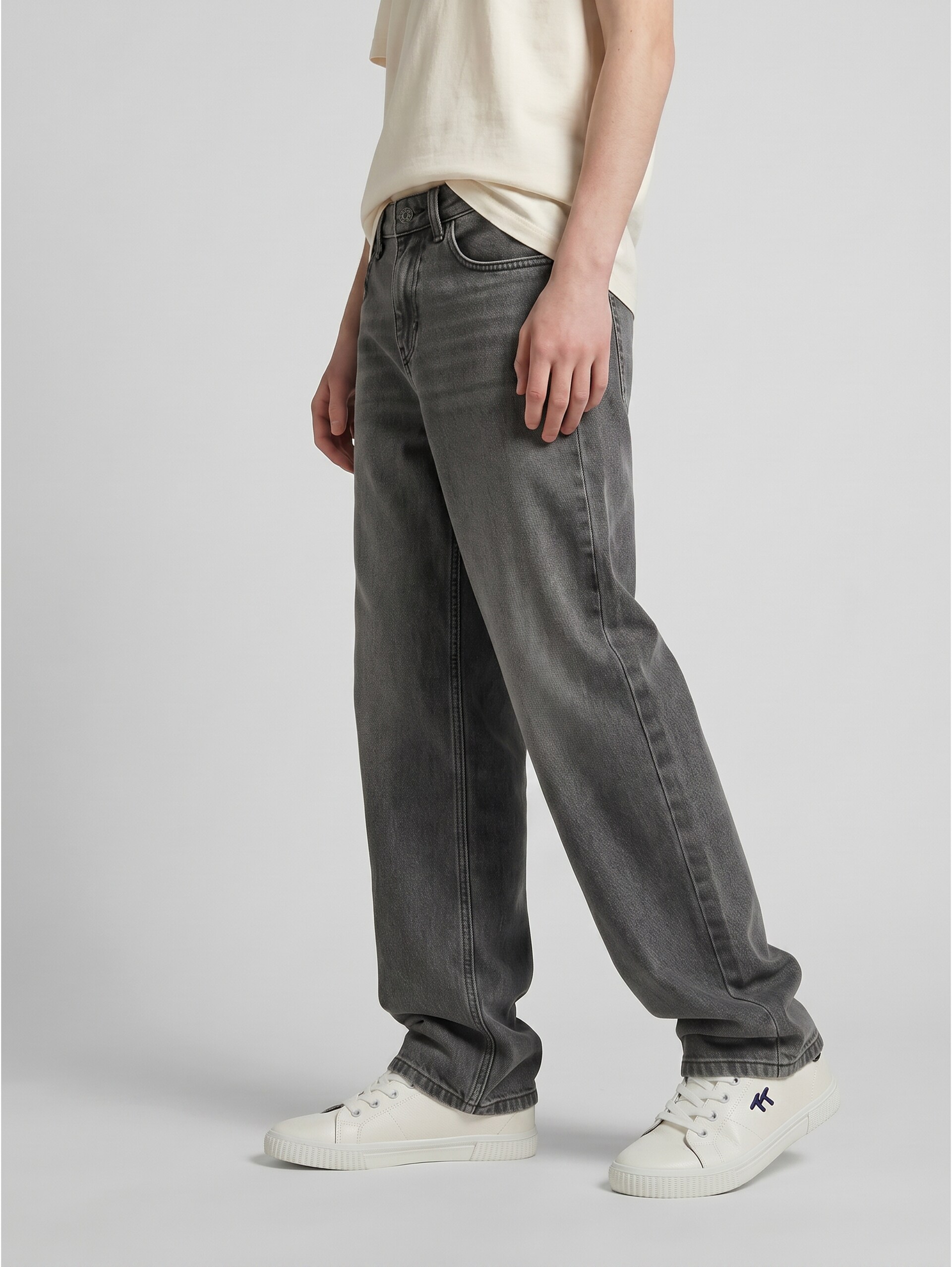 Baggy Jeans - used mid stone grey denim