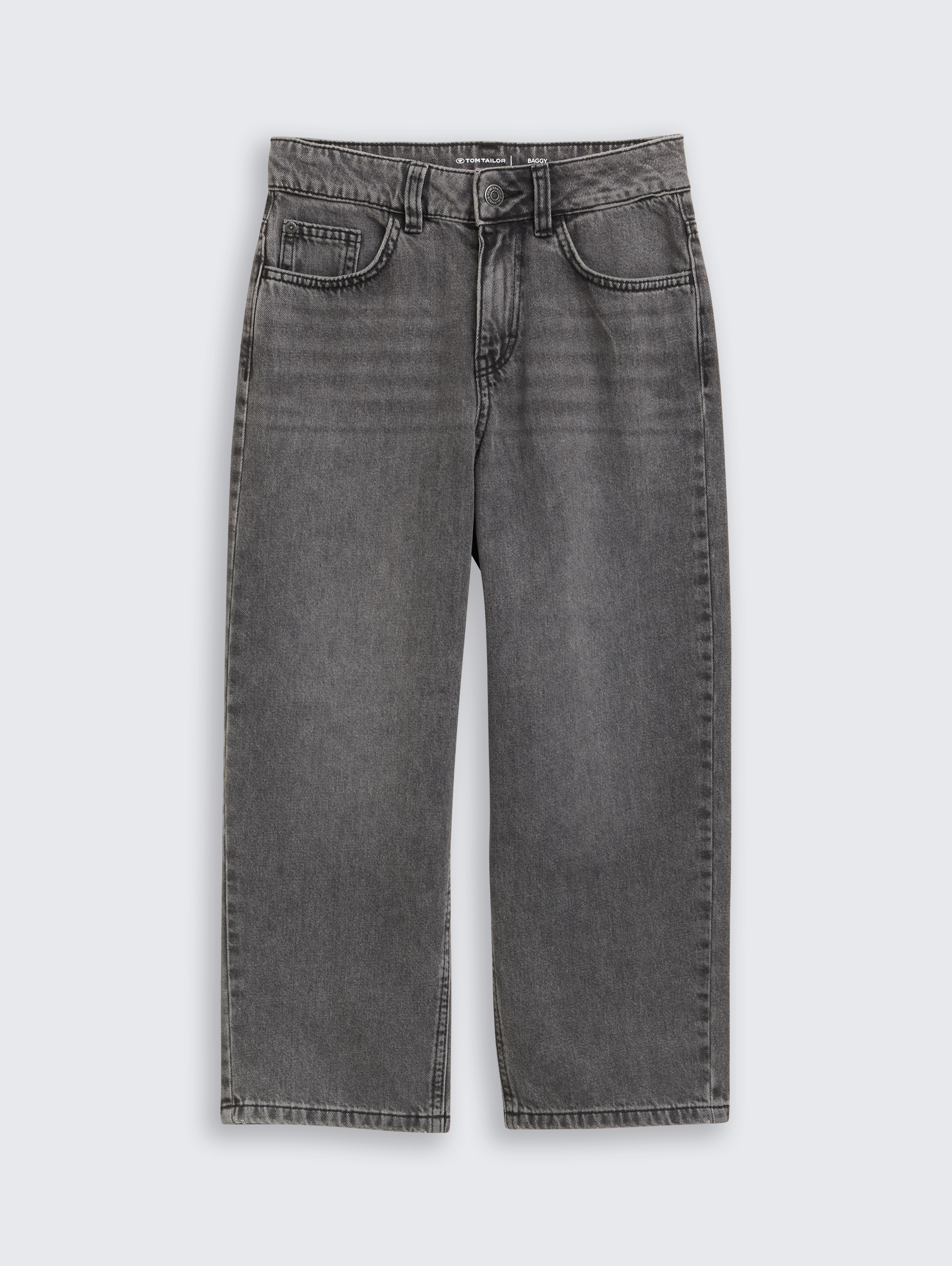 Baggy Jeans von Teen Boys, used mid stone grey denim