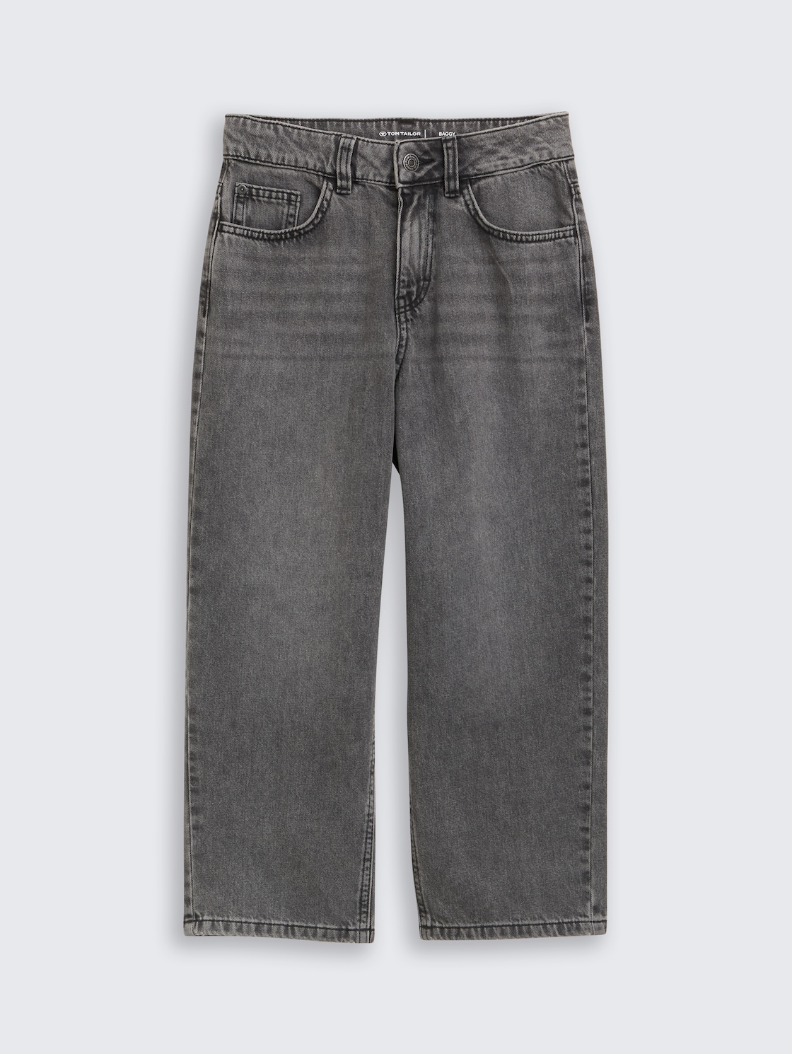 Baggy Jeans - used mid stone grey denim - Front product view