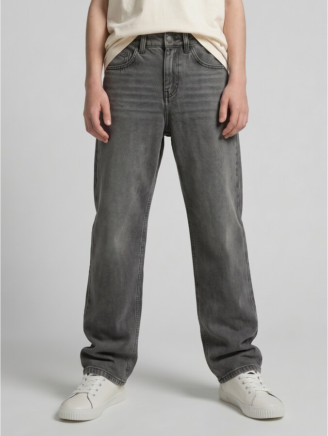 Baggy Jeans von Teen Boys, used mid stone grey denim