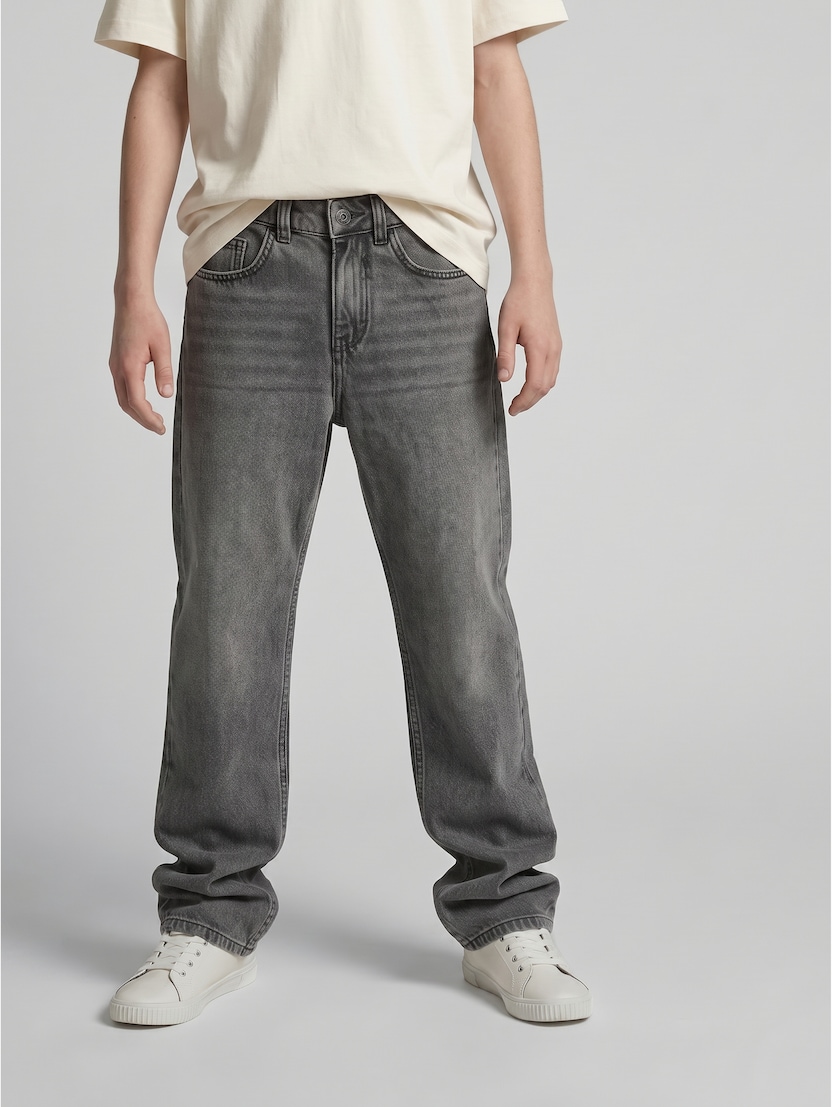 Baggy Fit-jeans door Teen Boys, used mid stone grey denim