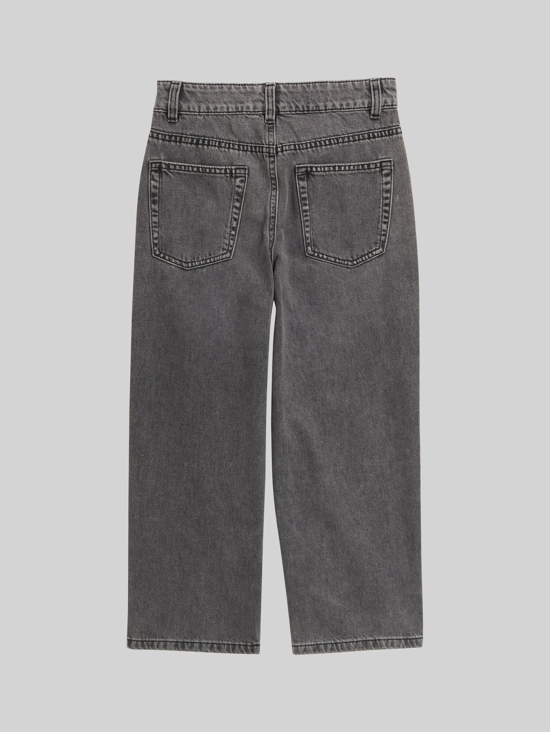 Baggy Jeans - used mid stone grey denim