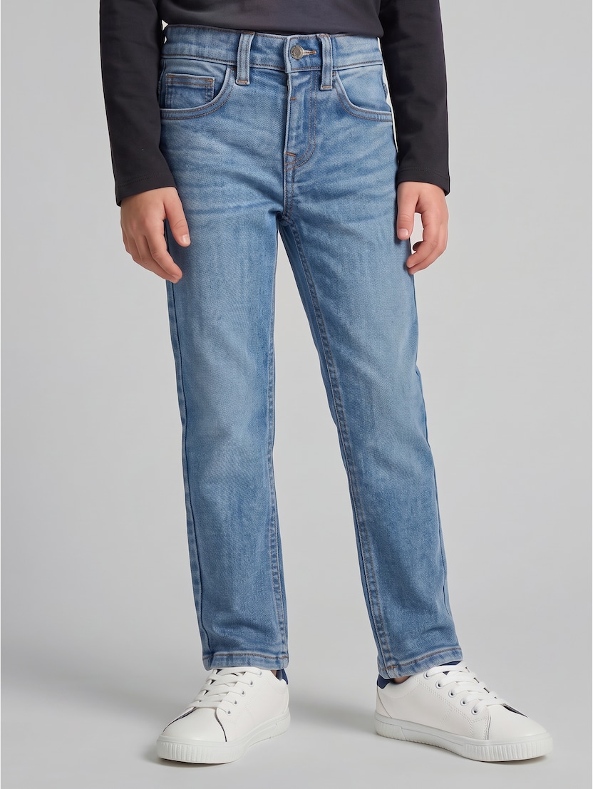 TIM SLIM-jeans met stretch door Mini Boys, Stone Blue Denim