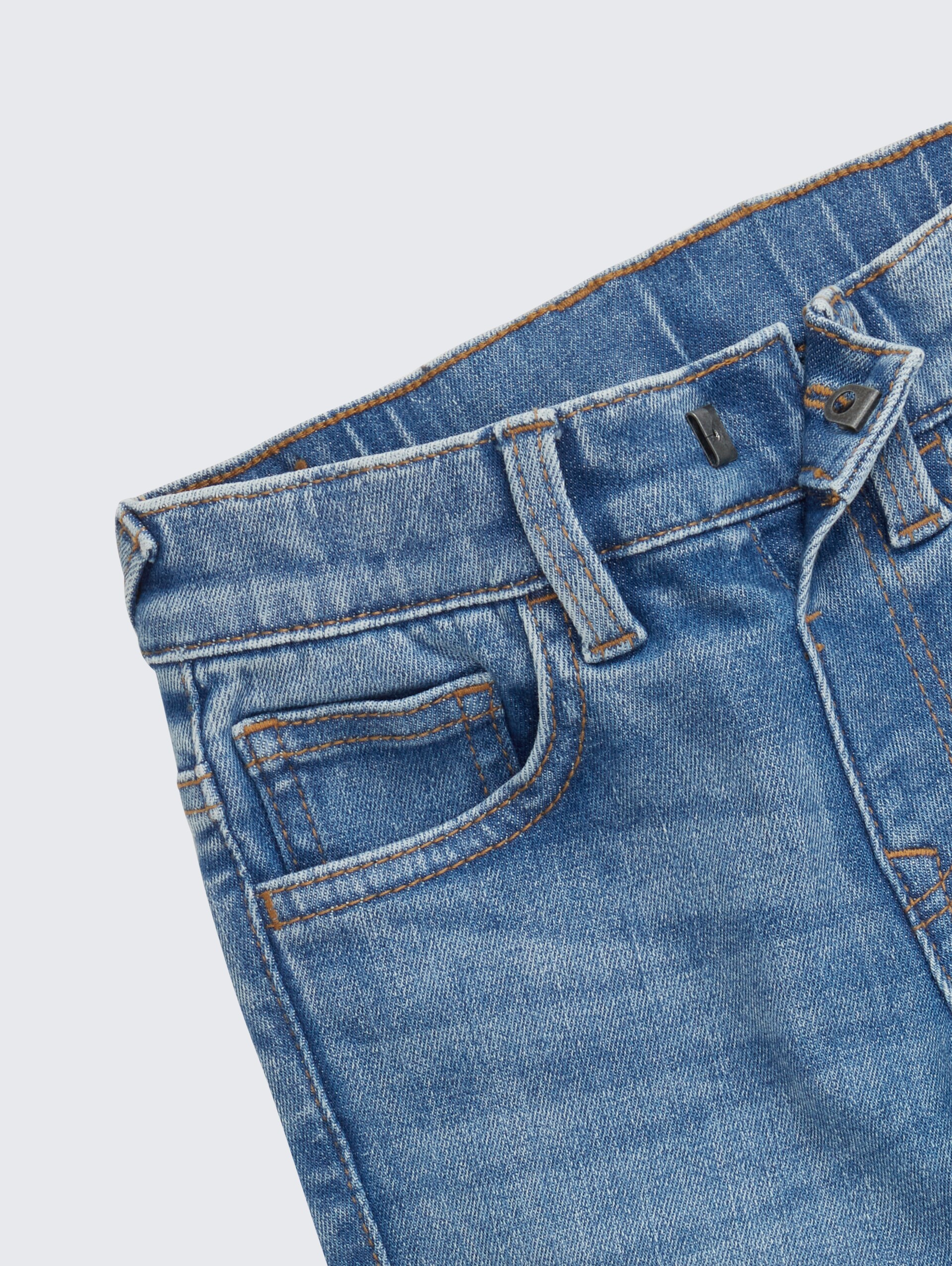 TTTIM SLIM Jeans mit Stretch - Stone Blue Denim - Detail-Model-Ansicht