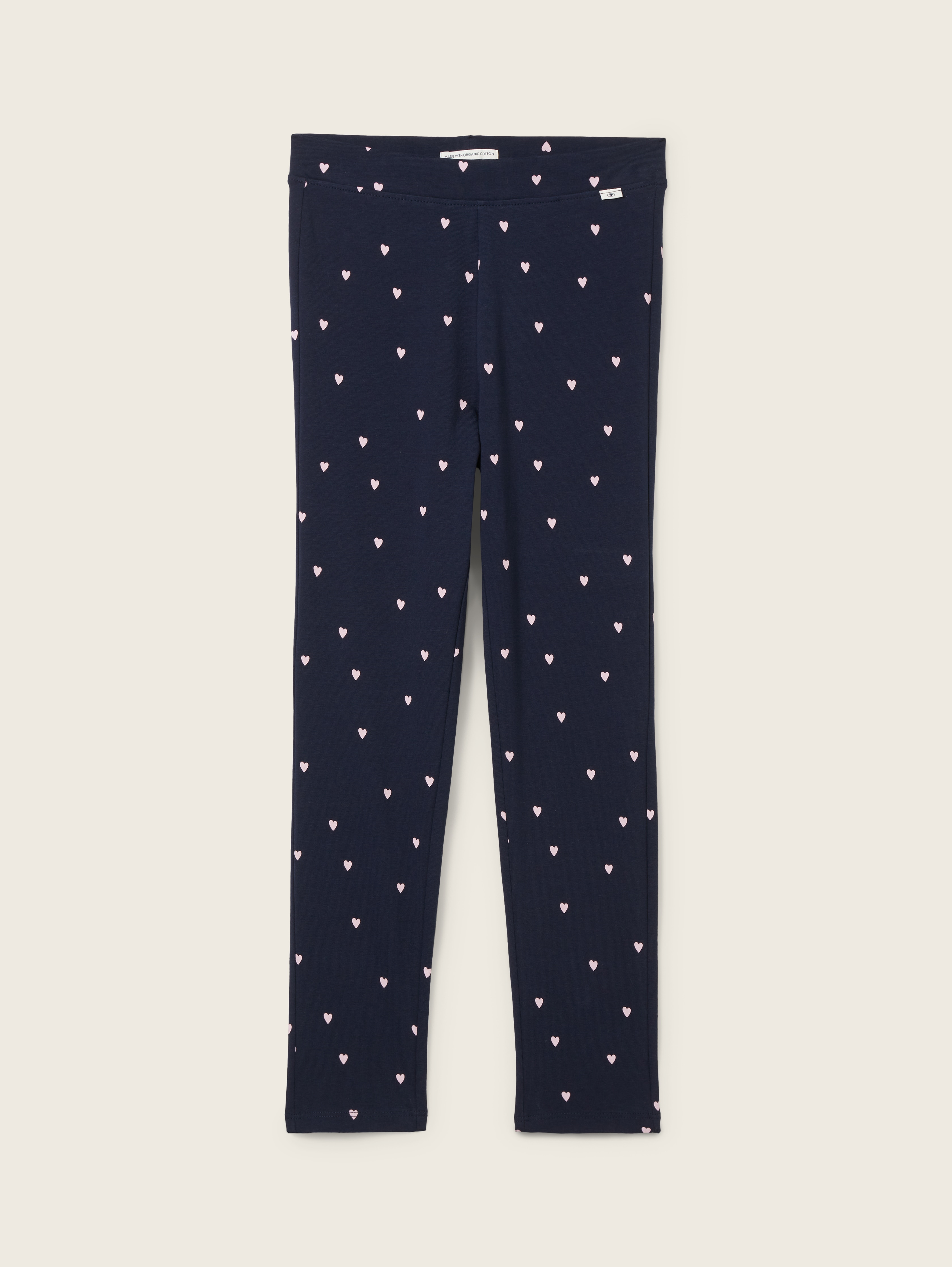 Leggings mit Herzmuster von Mini Girls, dark blue pink heart