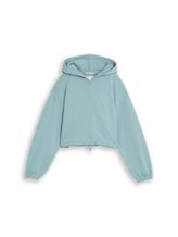 Geselecteerd, Korte hoodie-sweatjack met trekkoord door Tom Tailor, groen