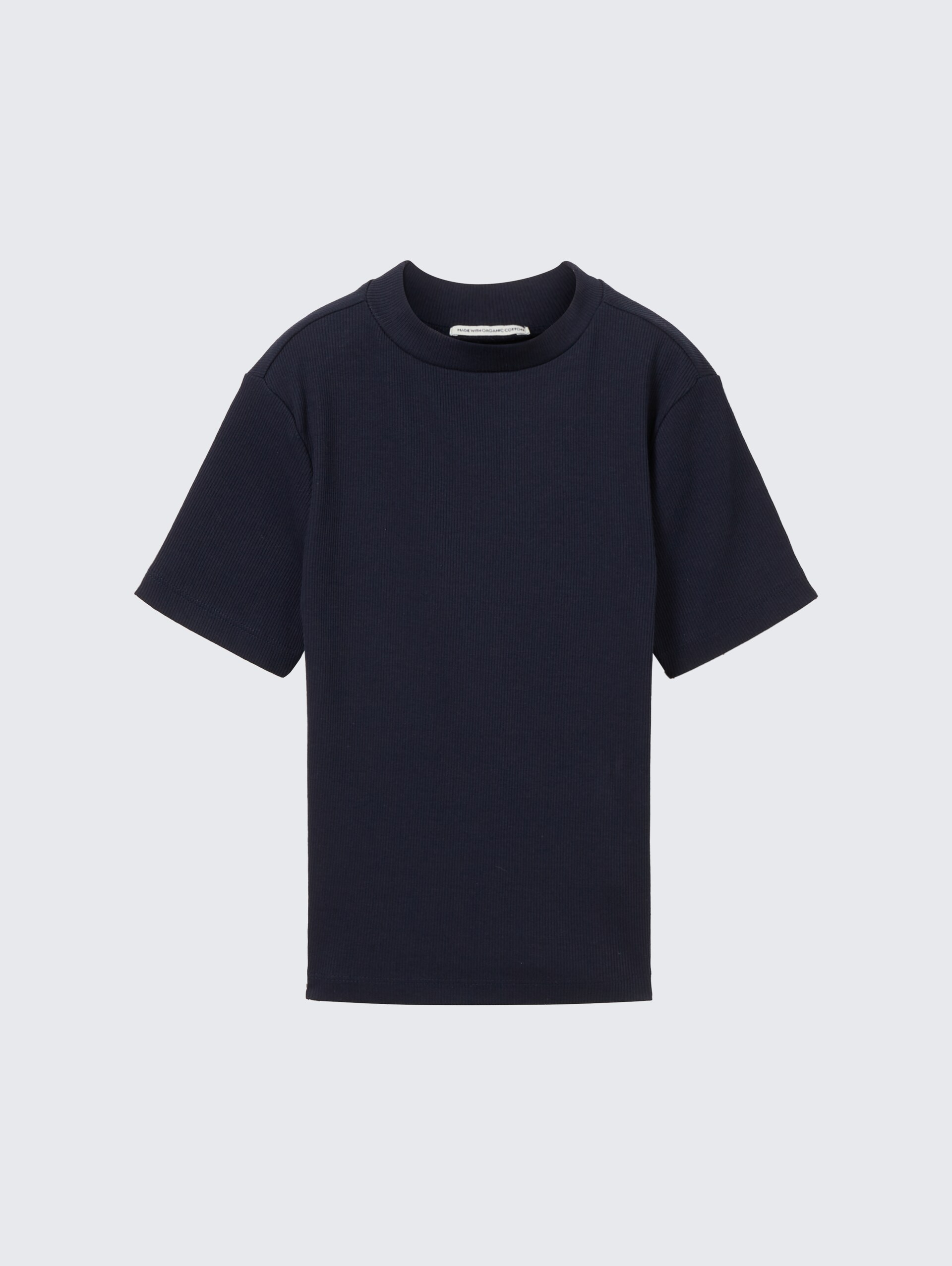 Cropped T-Shirt mit Rippstruktur - sky captain blue - Vorder-Produkt-Ansicht
