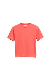 Ausgewählt, Cropped T-Shirt mit Rippstruktur von Tom Tailor, rot