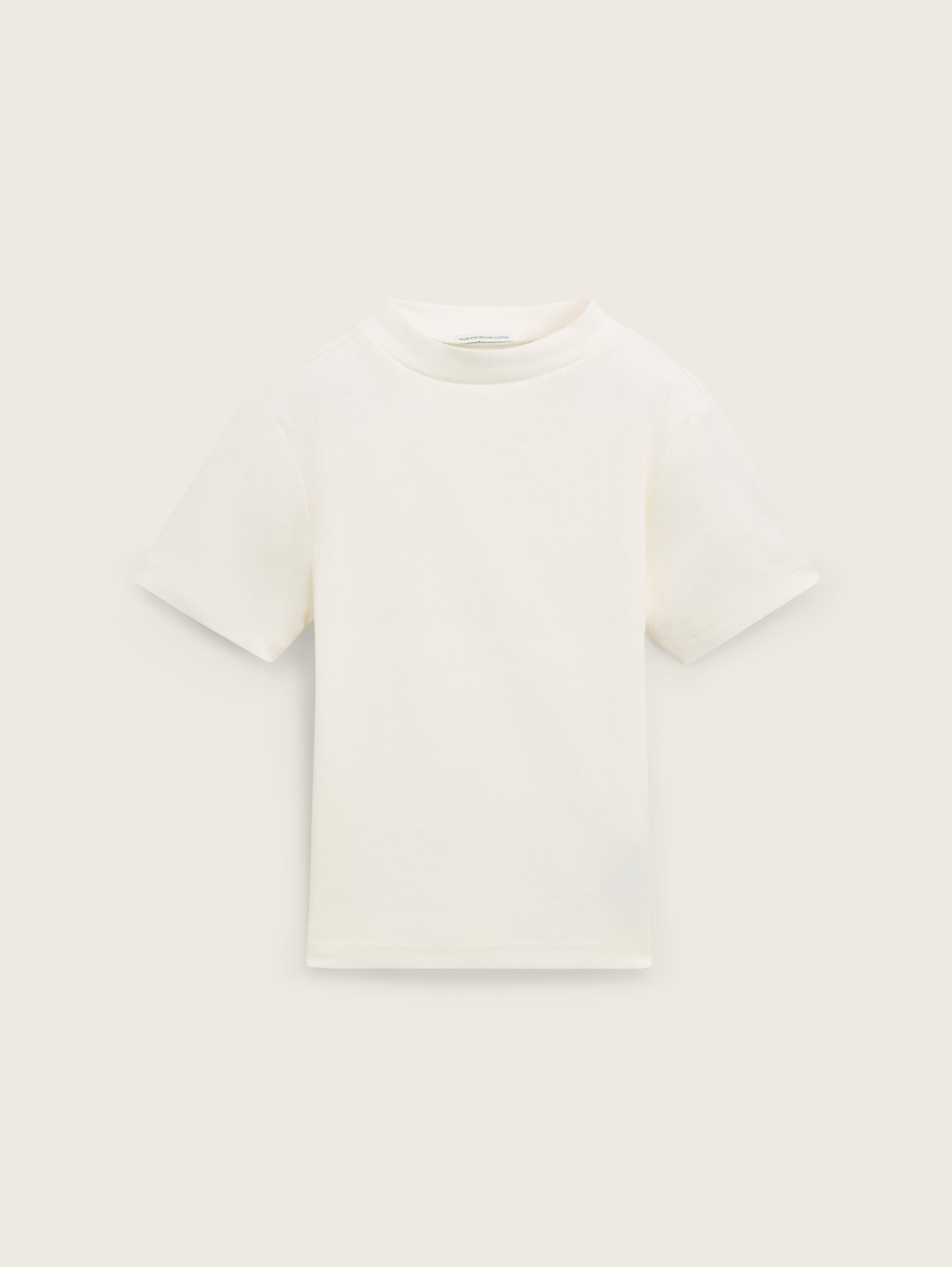 Cropped T-Shirt mit Rippstruktur von Teen Girls, Wool White