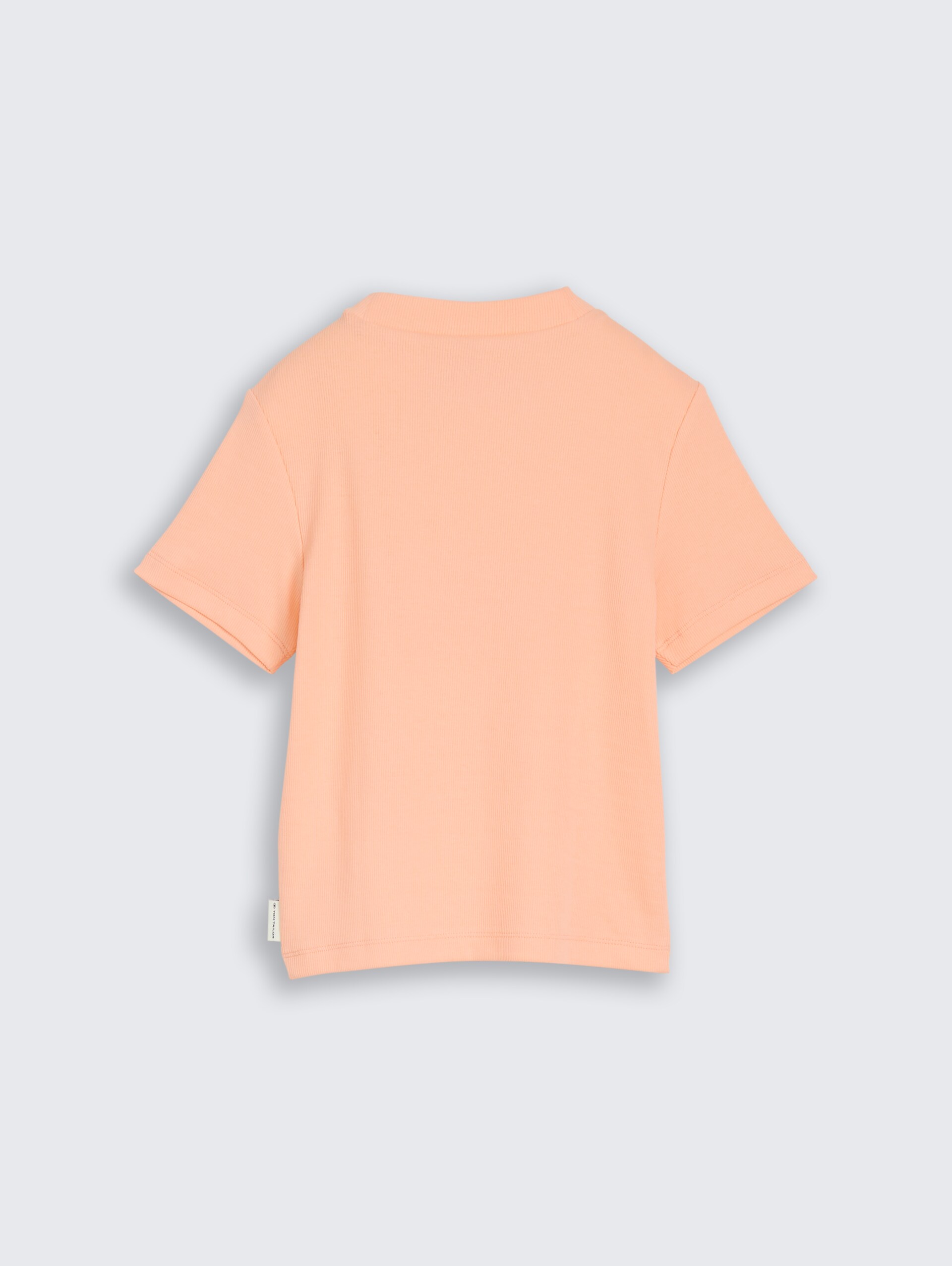 Cropped T-Shirt mit Rippstruktur - peach bloom