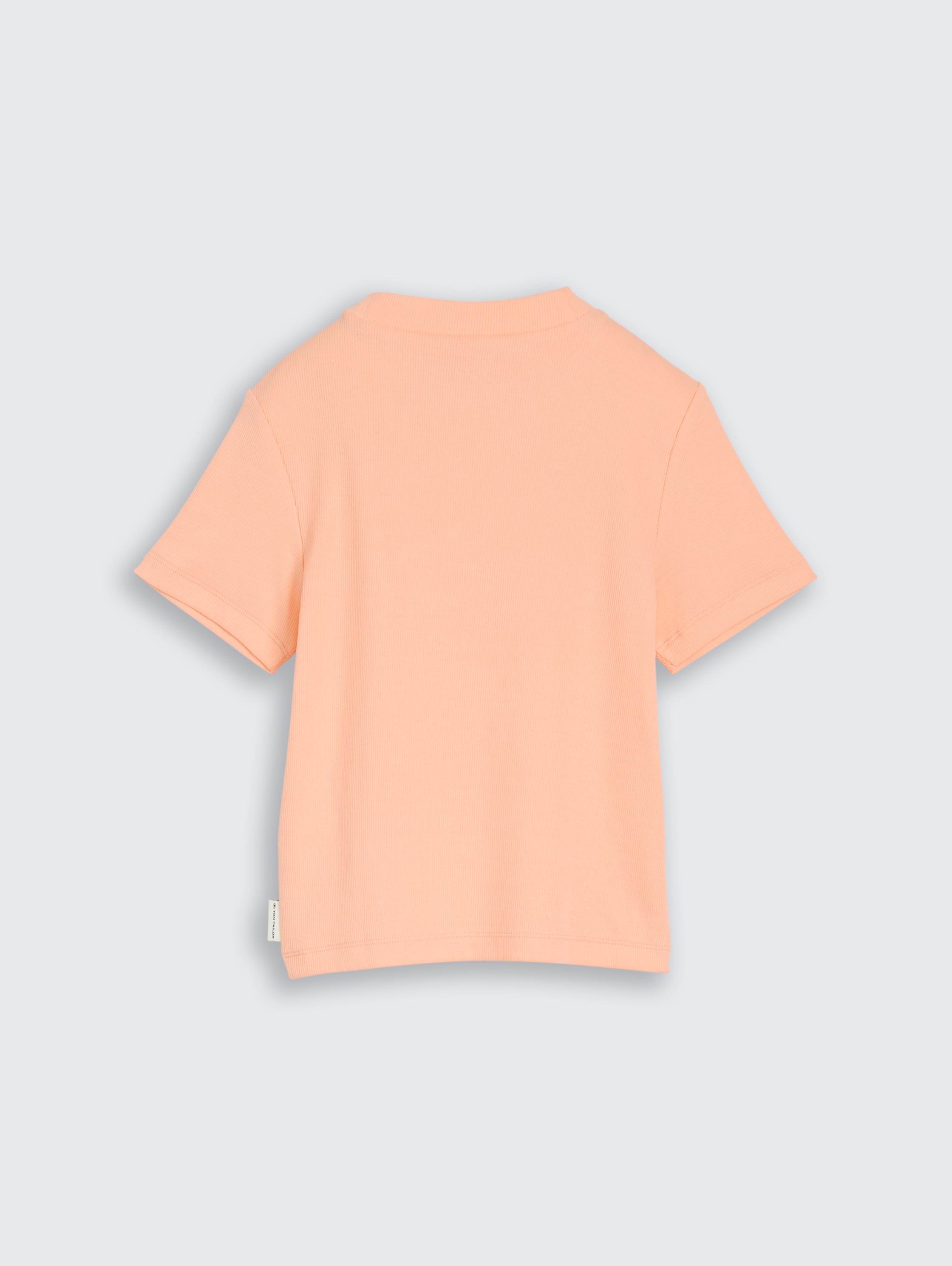 T-shirt court à structure côtelée - peach bloom